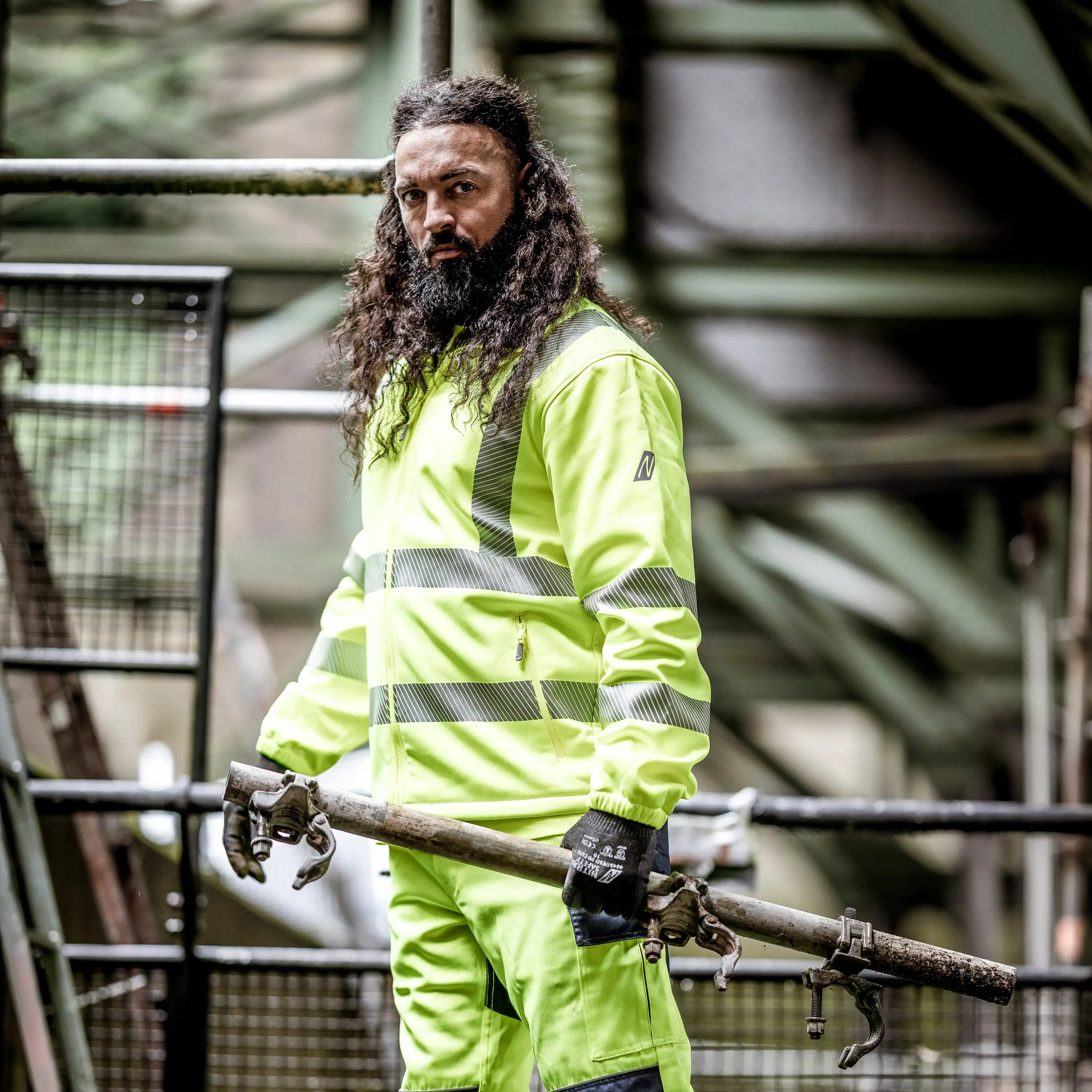 Warn-Funktionsjacke "MOTION TEX VIZ"
 in gelb, L - Thumbnail 3