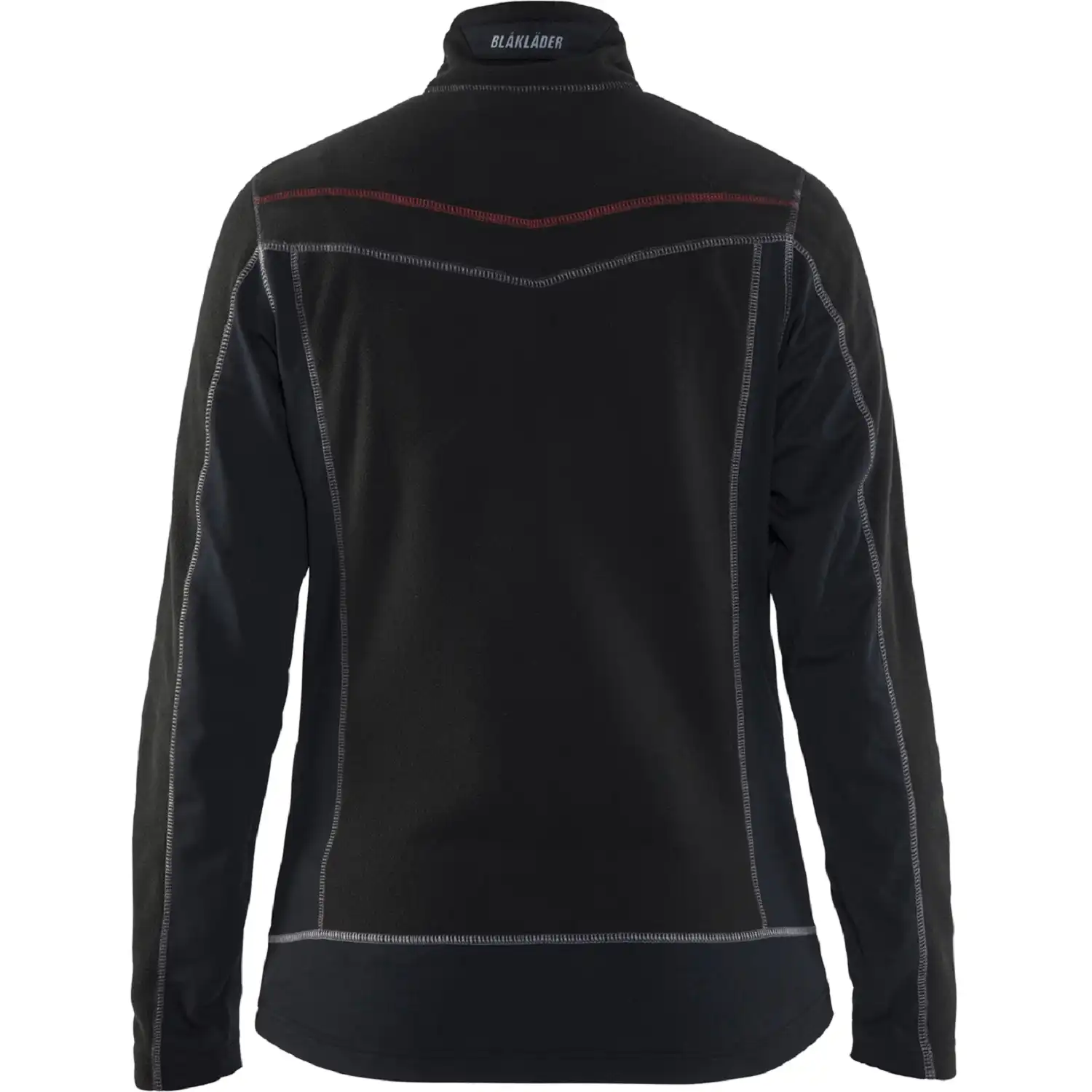 Damen Microfleece-Jacke "4924" in schwarz/rot, L - Thumbnail 2