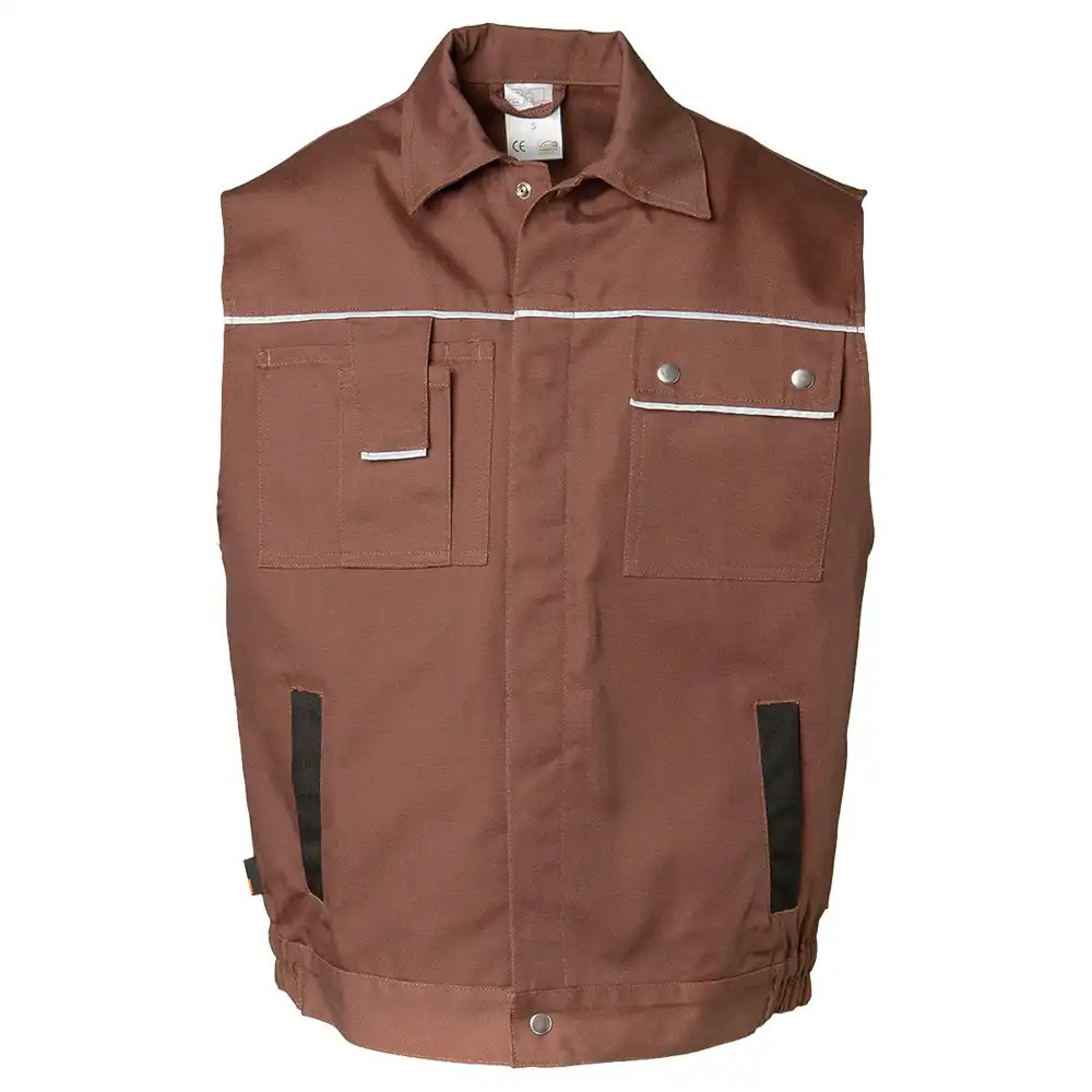 Arbeitsweste "CANVAS 320" in braun/schwarz, L - Thumbnail 1