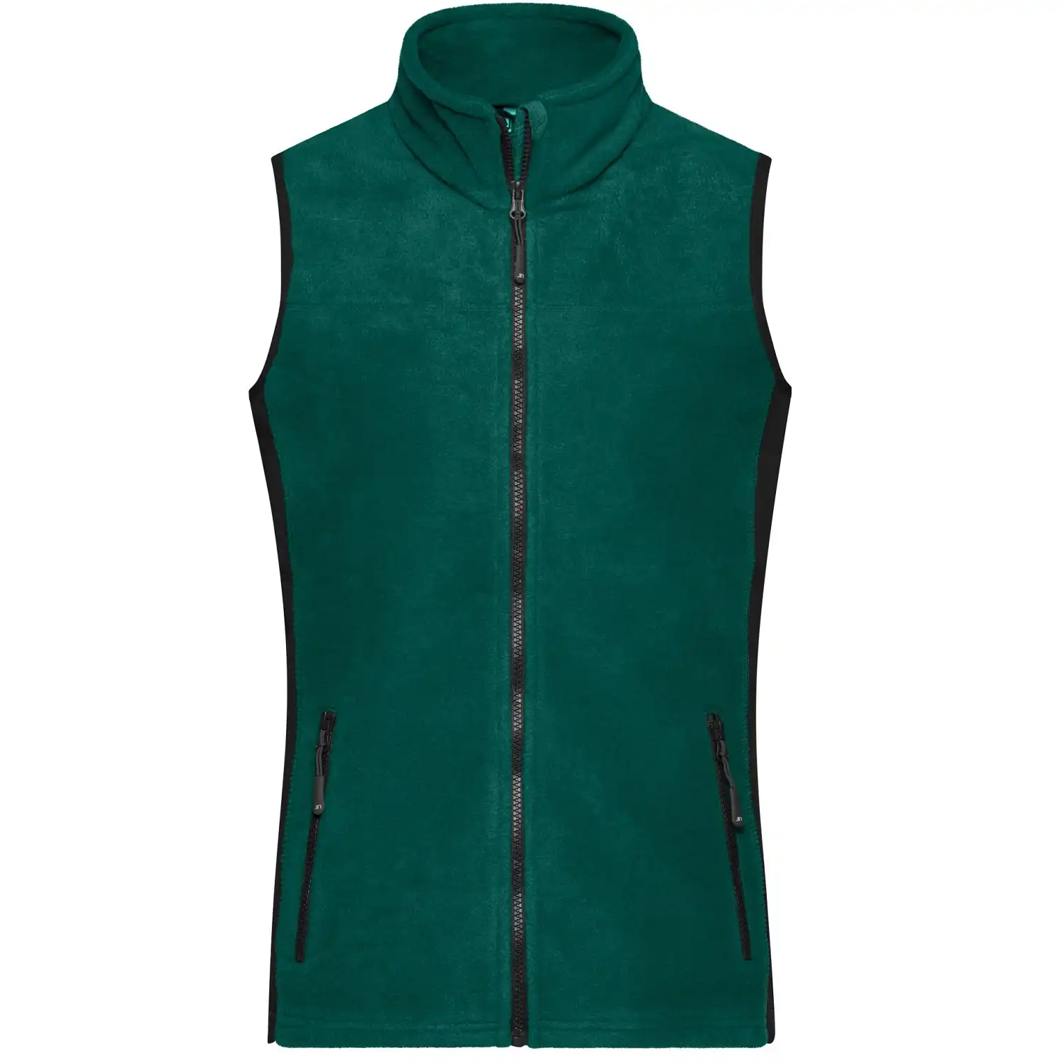 Damen Fleece Weste "JN855" in dark-green/black, 3XL - Bild 1