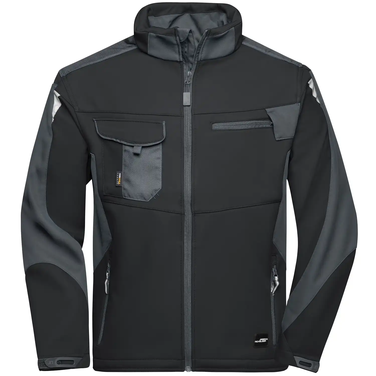 Softshelljacke "JN844" in black/carbon, XL - Thumbnail 1