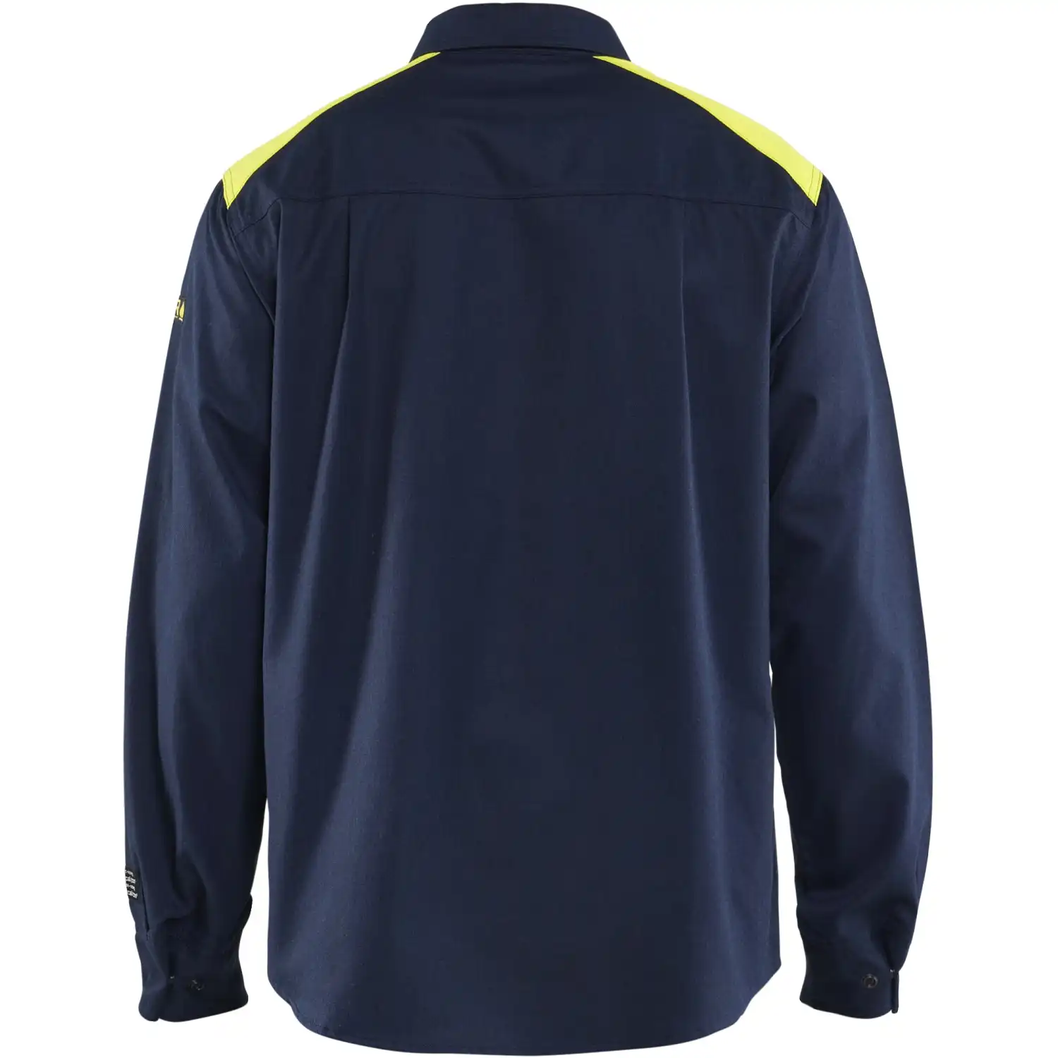 Multinorm Arbeitshemd "3238" marine/gelb in 6XL - Thumbnail 2