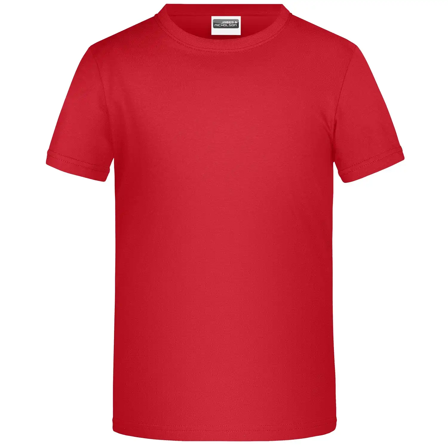 Kinder Basic T-Shirt Jungen "JN745" in red, L - Bild 1
