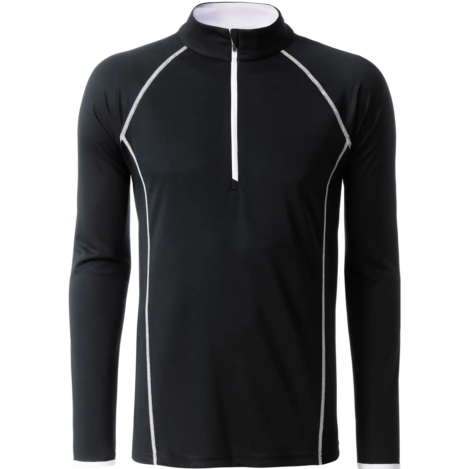 Funktionsshirt Langarm "JN498" in black/white, M - Bild 1