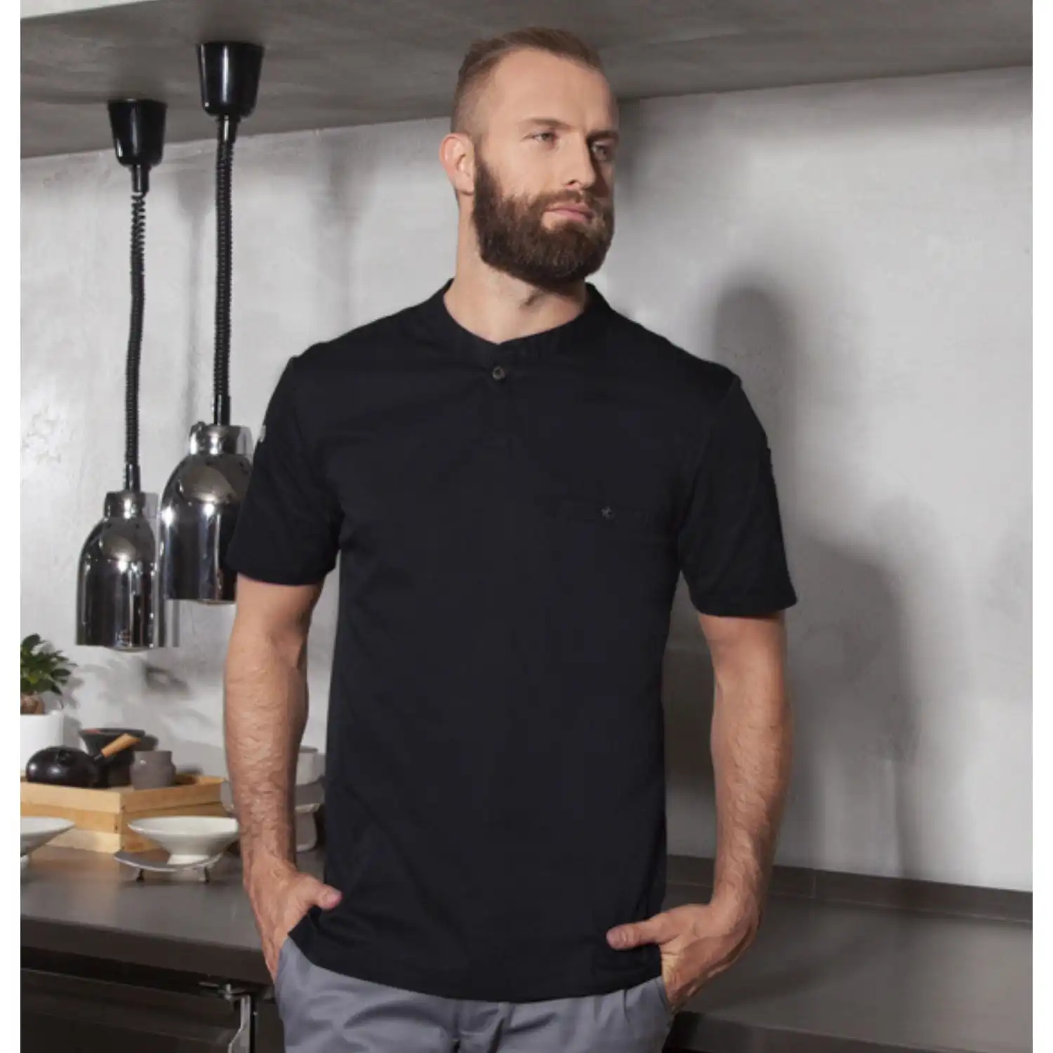 Herren T-Shirt Performance "TM 5" in schwarz, 5XL - Thumbnail 6
