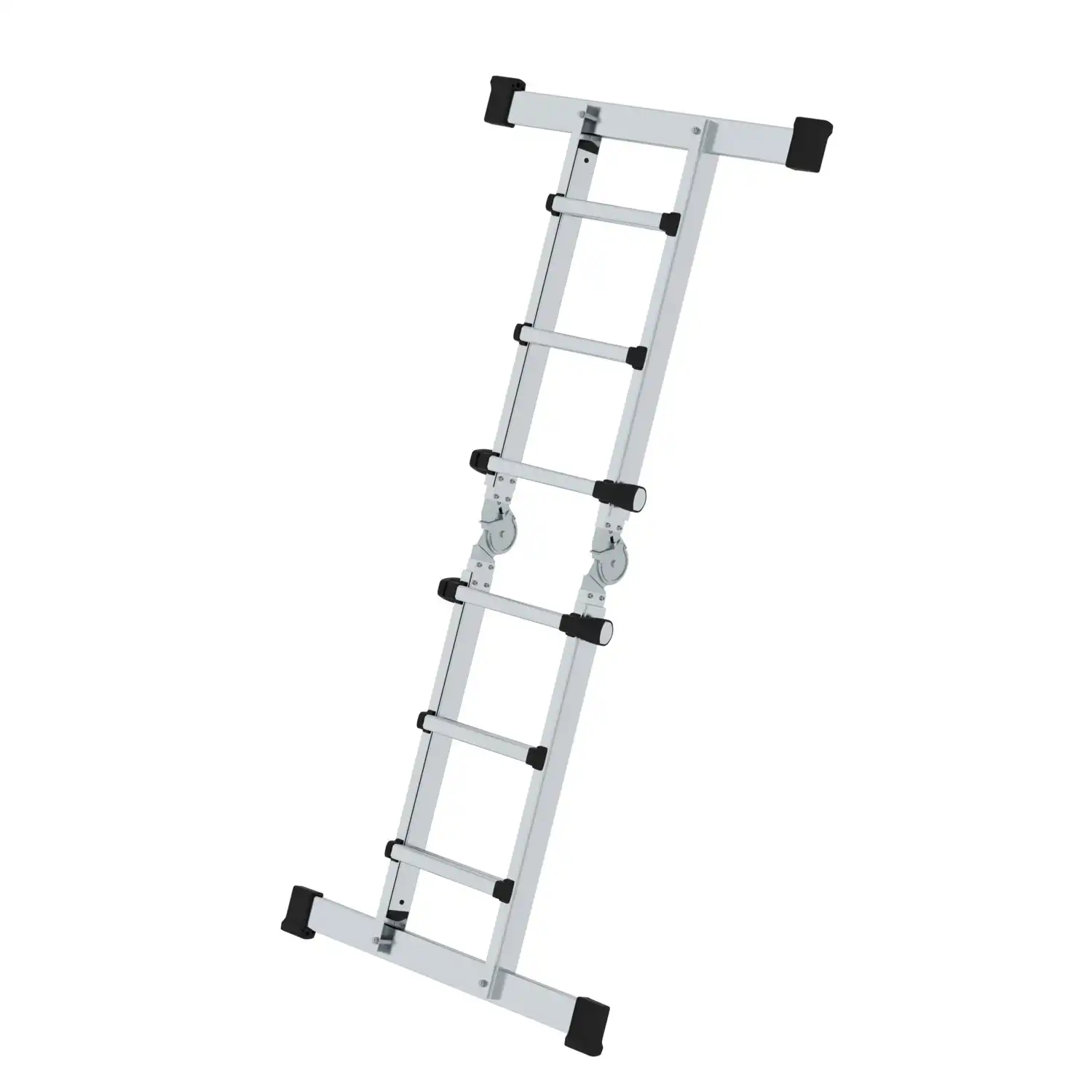 Teleskopleiter 4-teilig mit Traverse in 4x3 Sprossen - Thumbnail 4