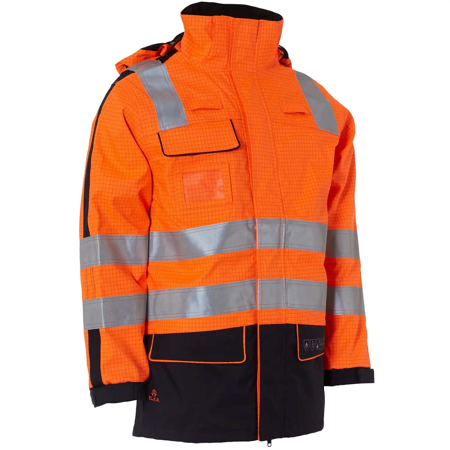 Multinorm Regenparka "086060R" SecureTech Multinorm in warnorange/marine, S - Bild 1