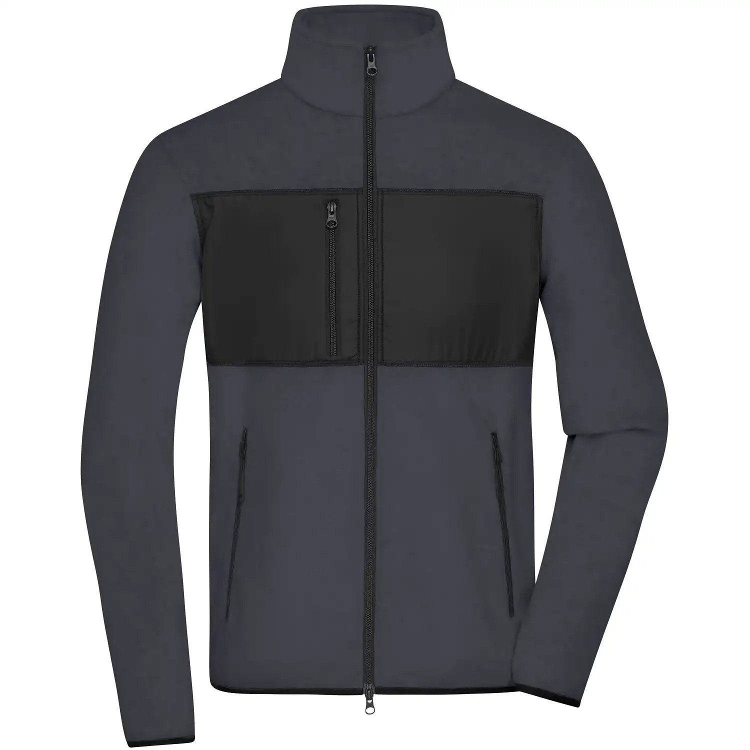Fleecejacke "JN1312" in carbon/black, 3XL - Thumbnail 1