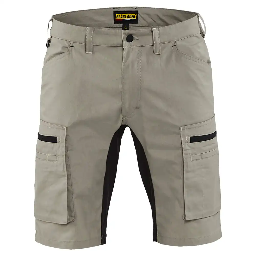 Stretch Service-Shorts "1449" in khaki/Schwarz, C44 - Thumbnail 1