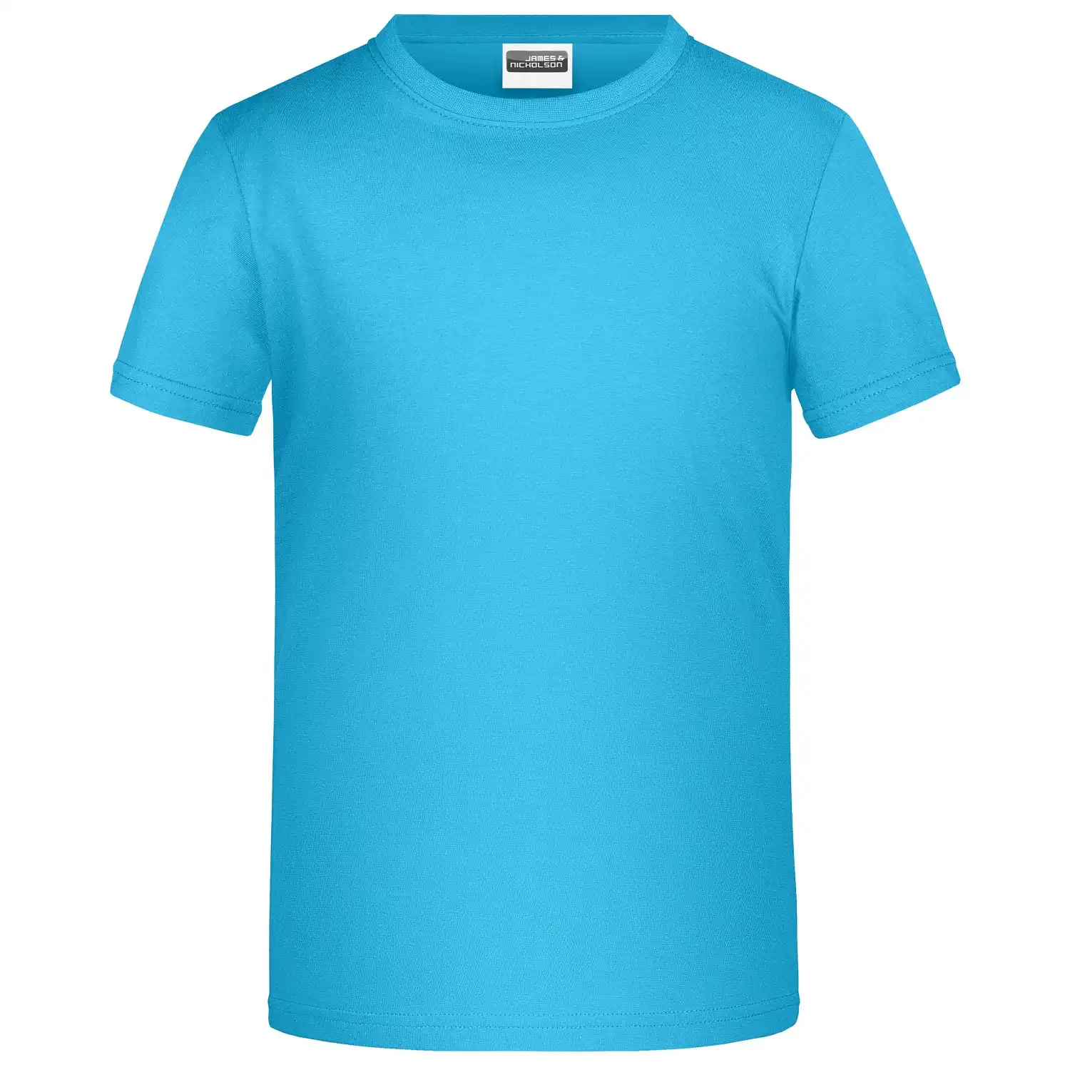 Kinder Basic T-Shirt Jungen "JN745" in turquoise, M - Bild 1