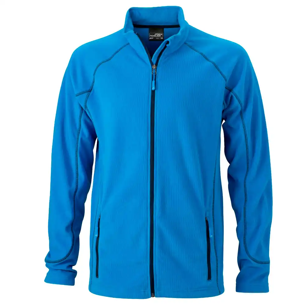 Structure Fleecejacke "JN597" in aqua, 3XL - Bild 1