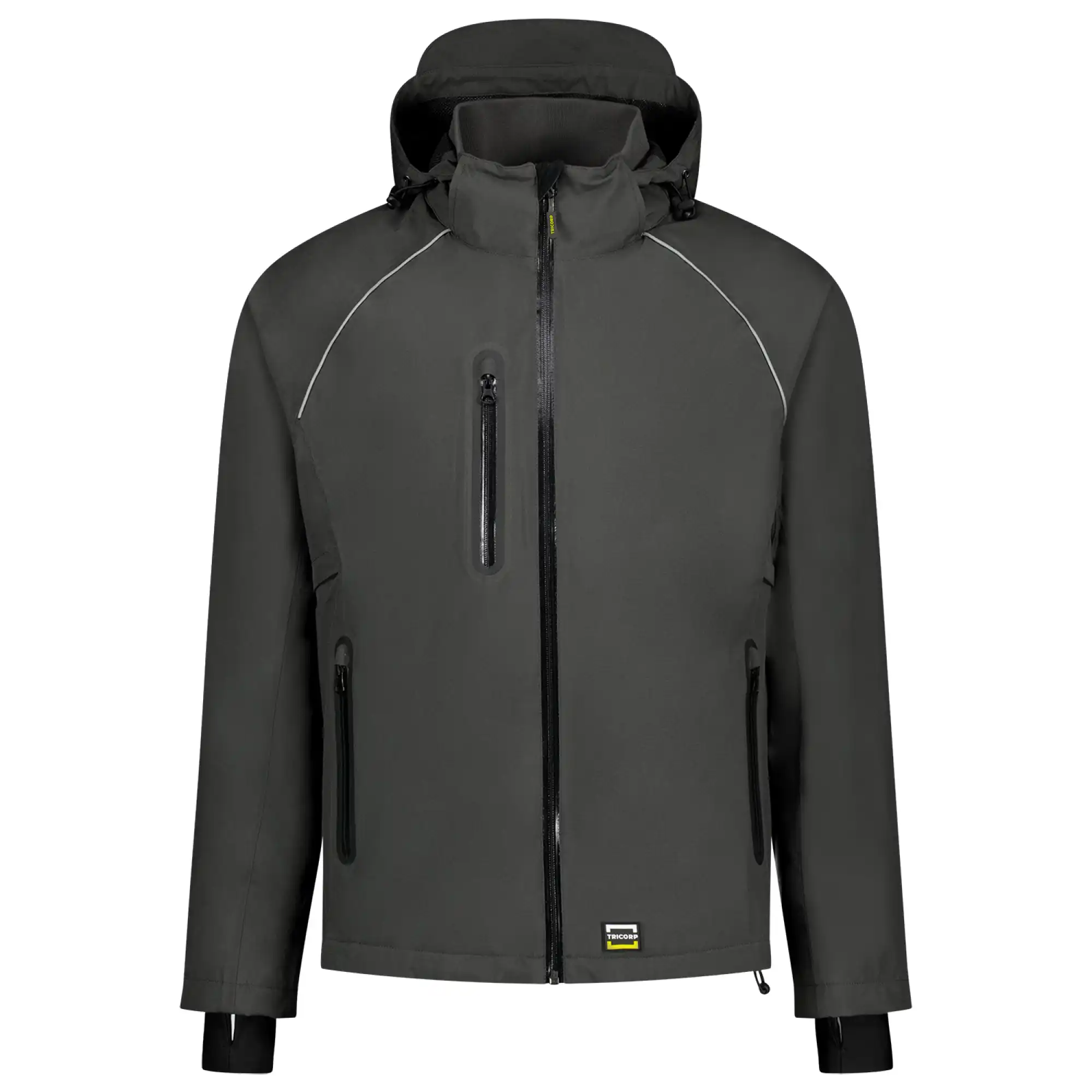 Hardshell Regenjacke "402018" Workwear in dark grey, XL - Thumbnail 1