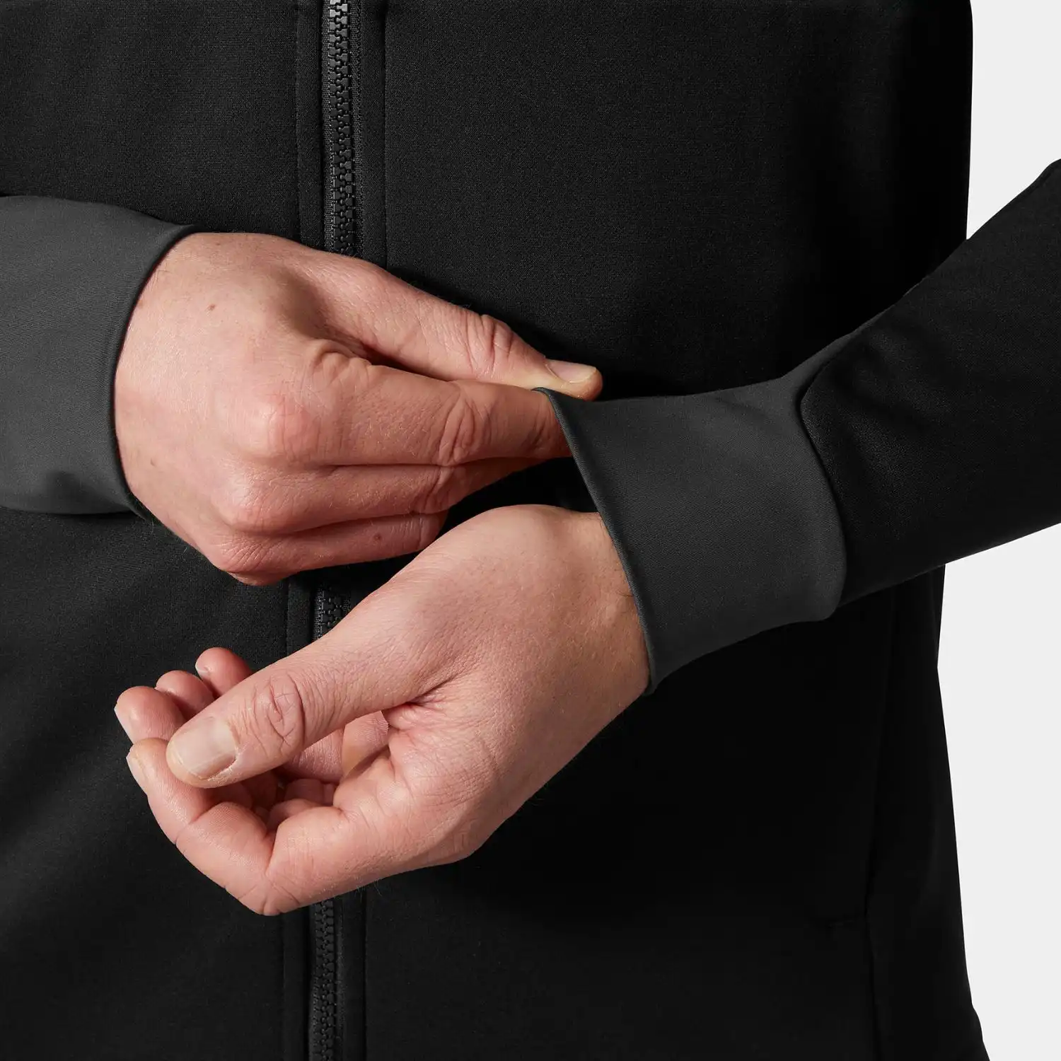 Kapuzen Funktionsjacke "TECH HOODED MIDLAYER" in schwarz, XS - Thumbnail 8