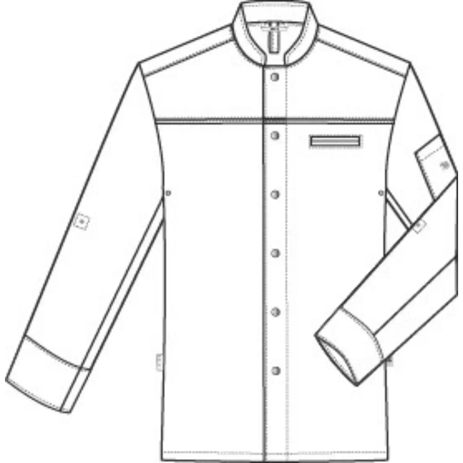 Kochhemd "Falstaff Profi" in XXL, Weiß - Thumbnail 4