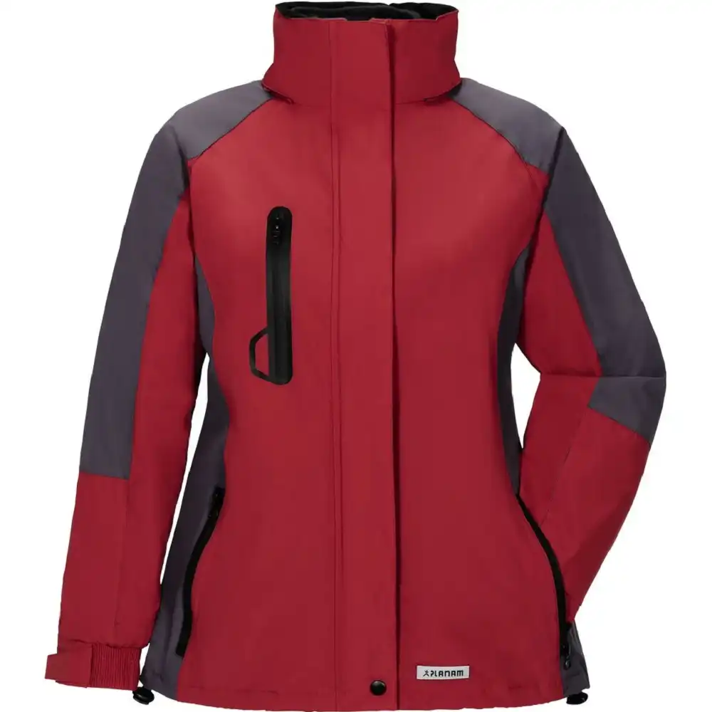 Damen Winterjacke "SHAPE" Outdoor in rot/grau, M - Thumbnail 1