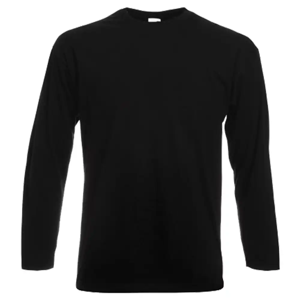 Langarmshirt "F240" 100% Baumwolle Valueweight in black, L - Thumbnail 1