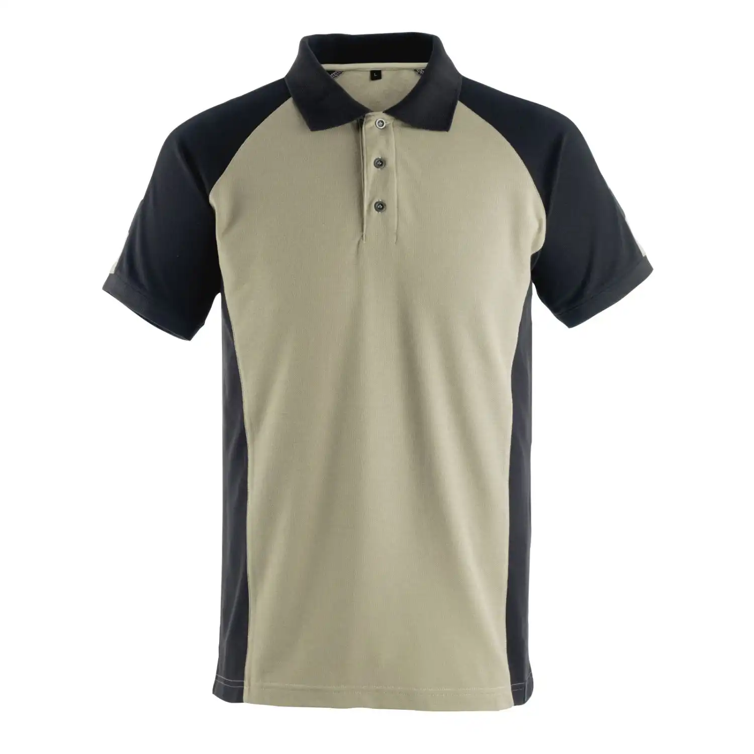 Polo-Shirt "BOTTROP" Unique in khaki/Schwarz, XXL - Thumbnail 1