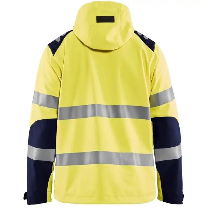 Warnschutz Softshelljacke "4491" in gelb/marine, 3XL - Thumbnail 2