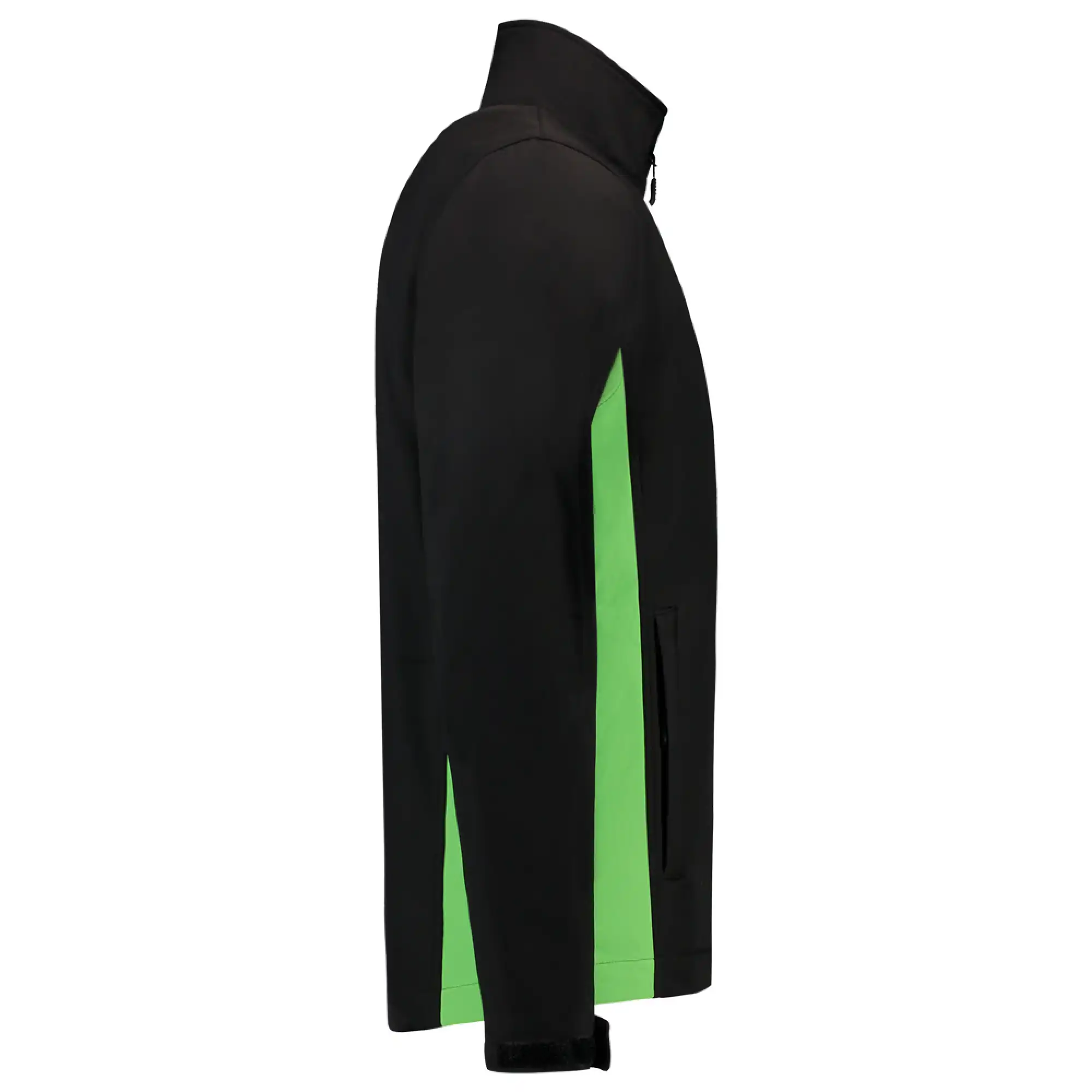 Softshelljacke Bicolor "402002" Workwear in XS, black/lime - Thumbnail 4