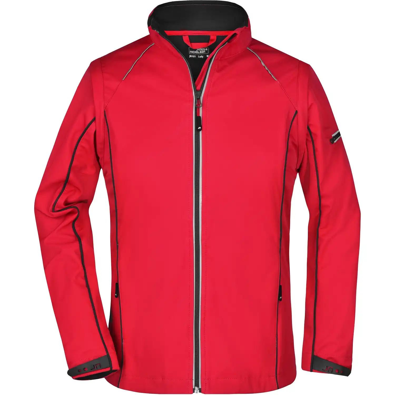 Damen 2-in-1 Softshelljacke "JN1121" in red/black, L - Bild 1