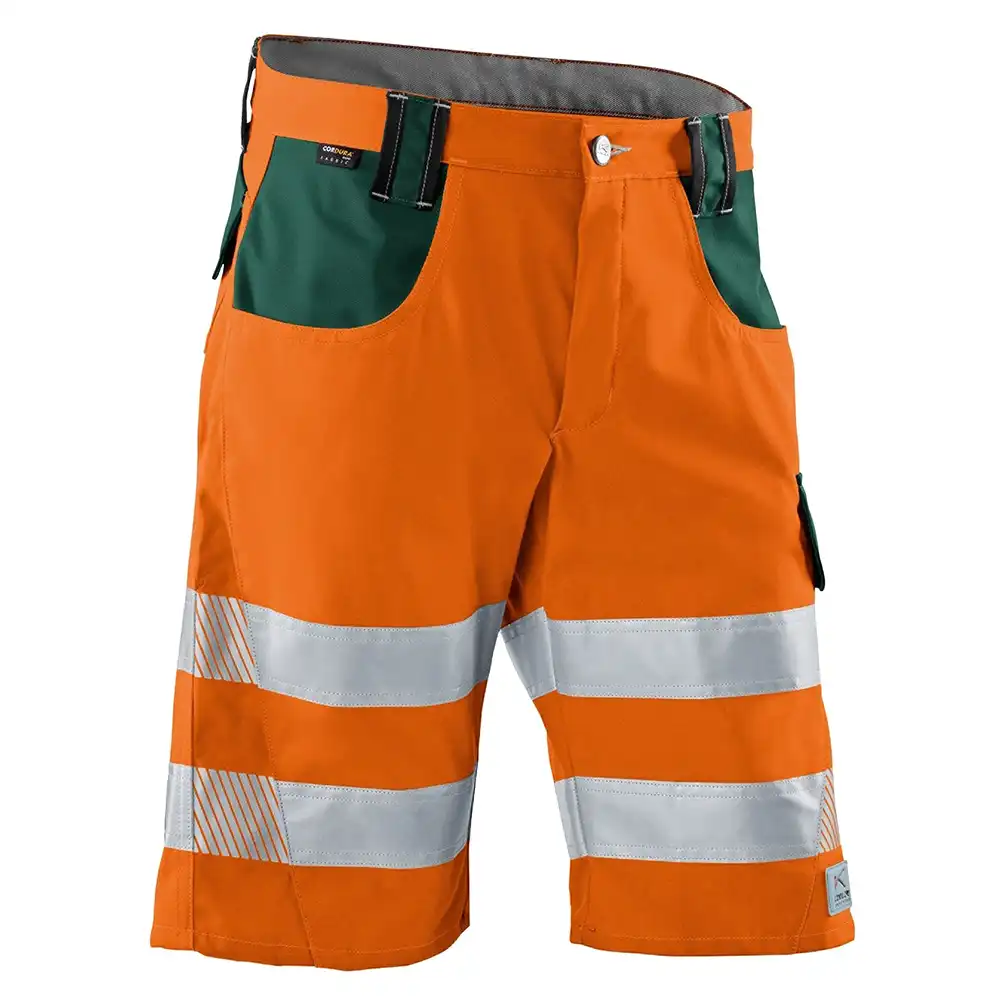Warnschutz Shorts "REFLECTIQ" in orange/moosgrün, 50 - Bild 1