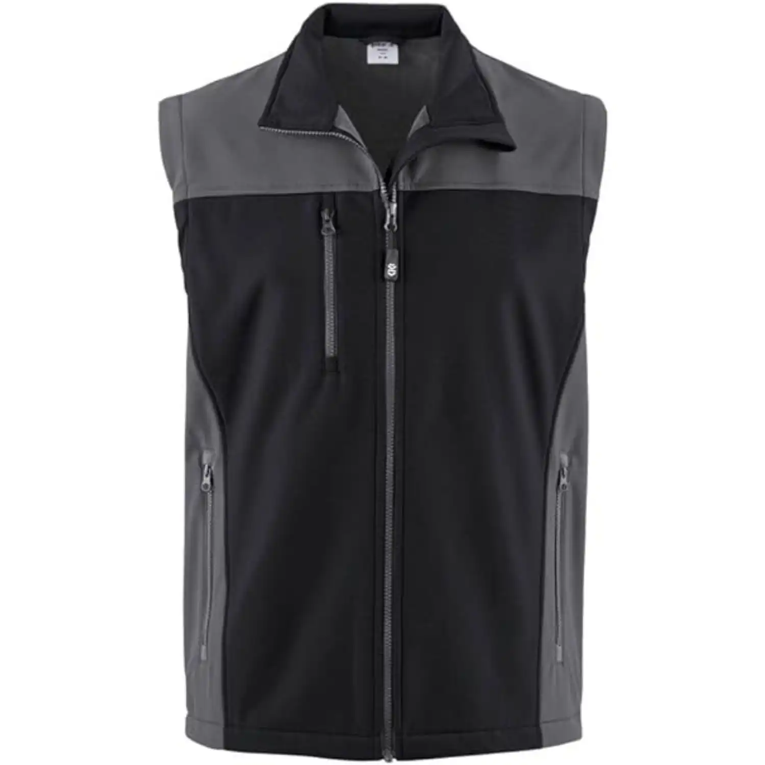 Softshellweste "BASIC" in grau/schwarz, XL - Bild 1