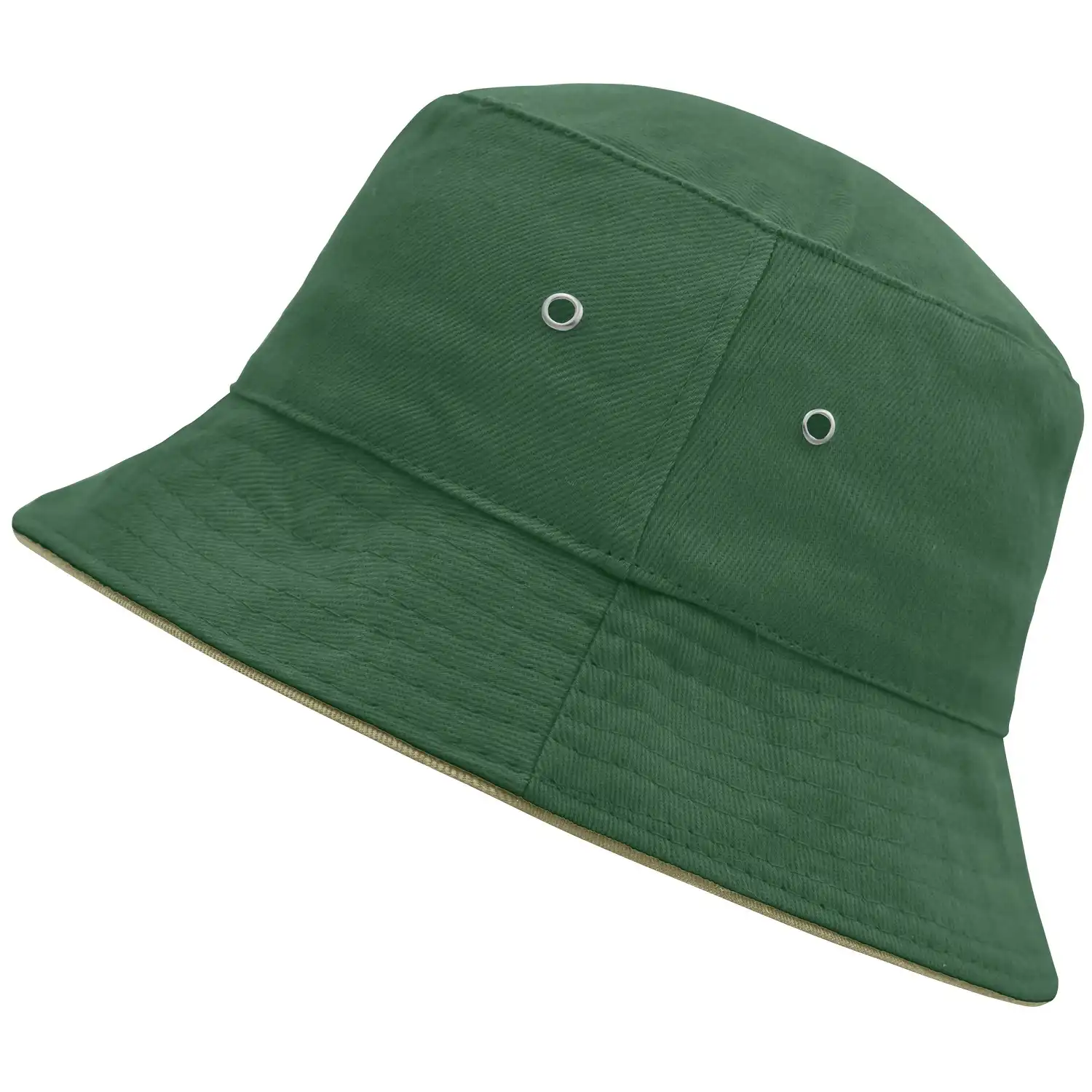 Fischerhut "MB012" Fisherman Piping Hat in dark-green/beige, S/M - Bild 1