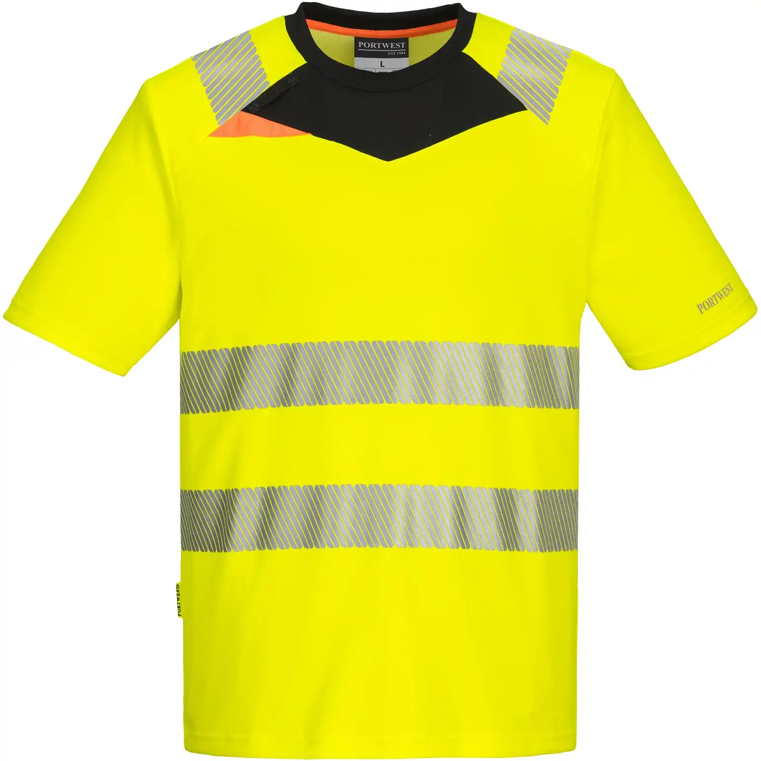 Warnschutz T-Shirt "DX413" DX4 in gelb/schwarz, XXL - Bild 1