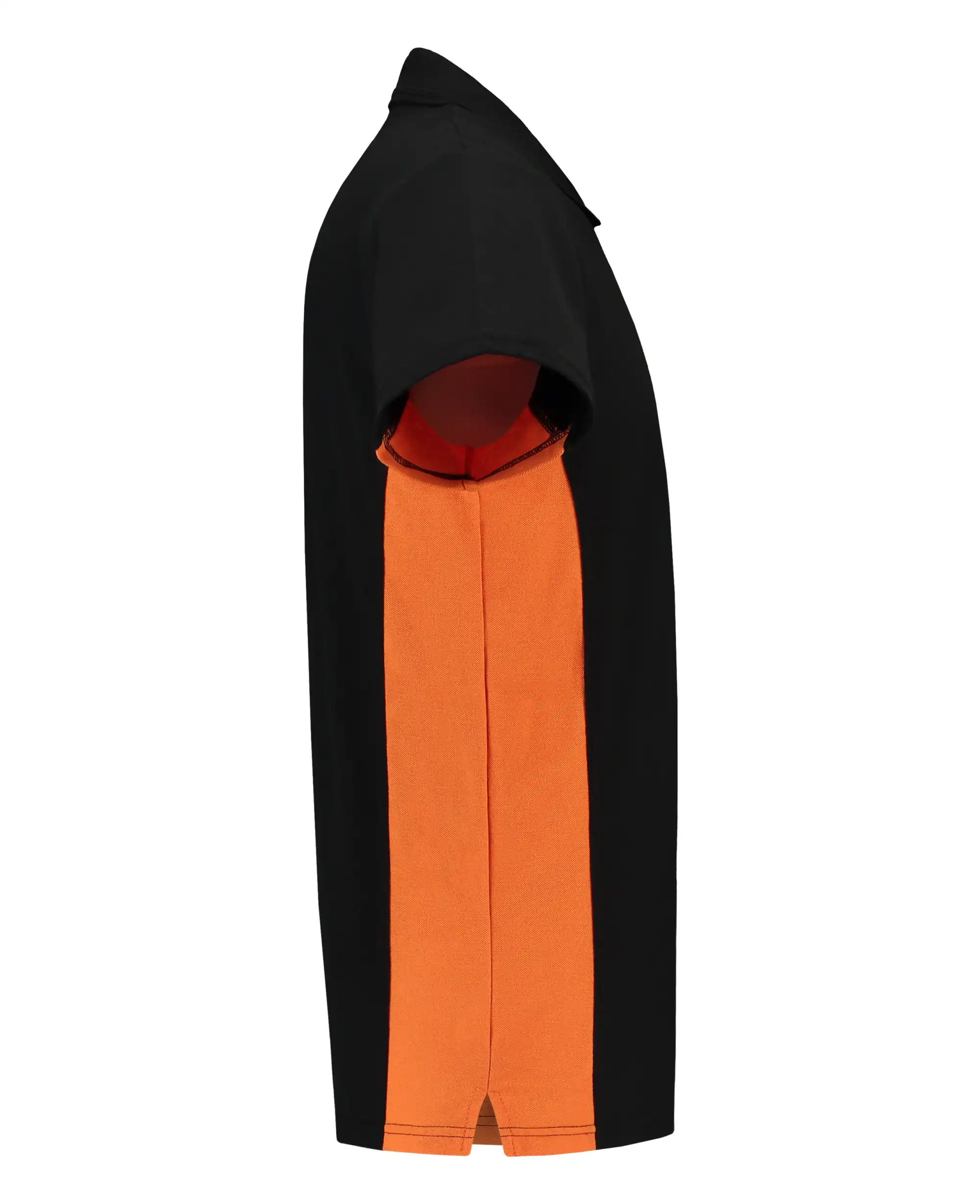 Pocket Polo-Shirt Bicolor "202002" Workwear in black/orange, XS - Thumbnail 4