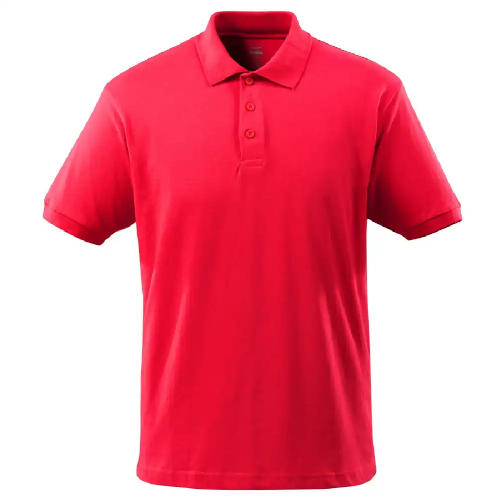 Polo-Shirt "BANDOL" Crossover in verkehrsrot, M - Bild 1