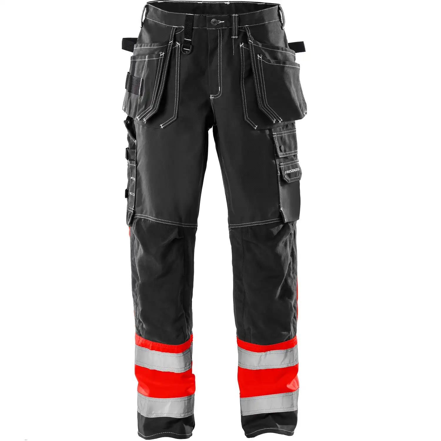 Warnschutz Handwerkerhose "247 FAS" Klassiker in rot/schwarz, C44 - Thumbnail 1