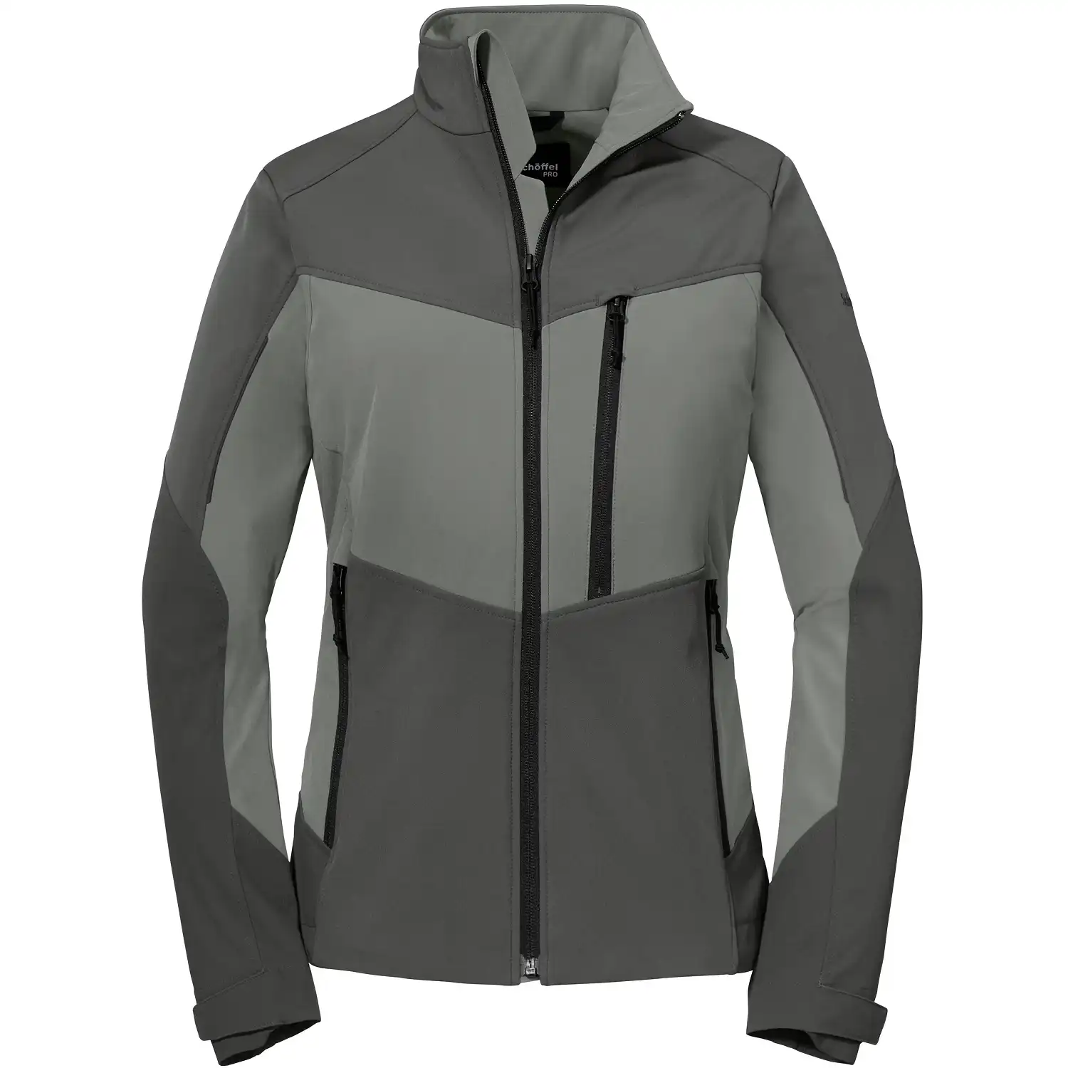 Damen Stretch Softshelljacke "ALLWETTERTALENT" in grau, S - Bild 1