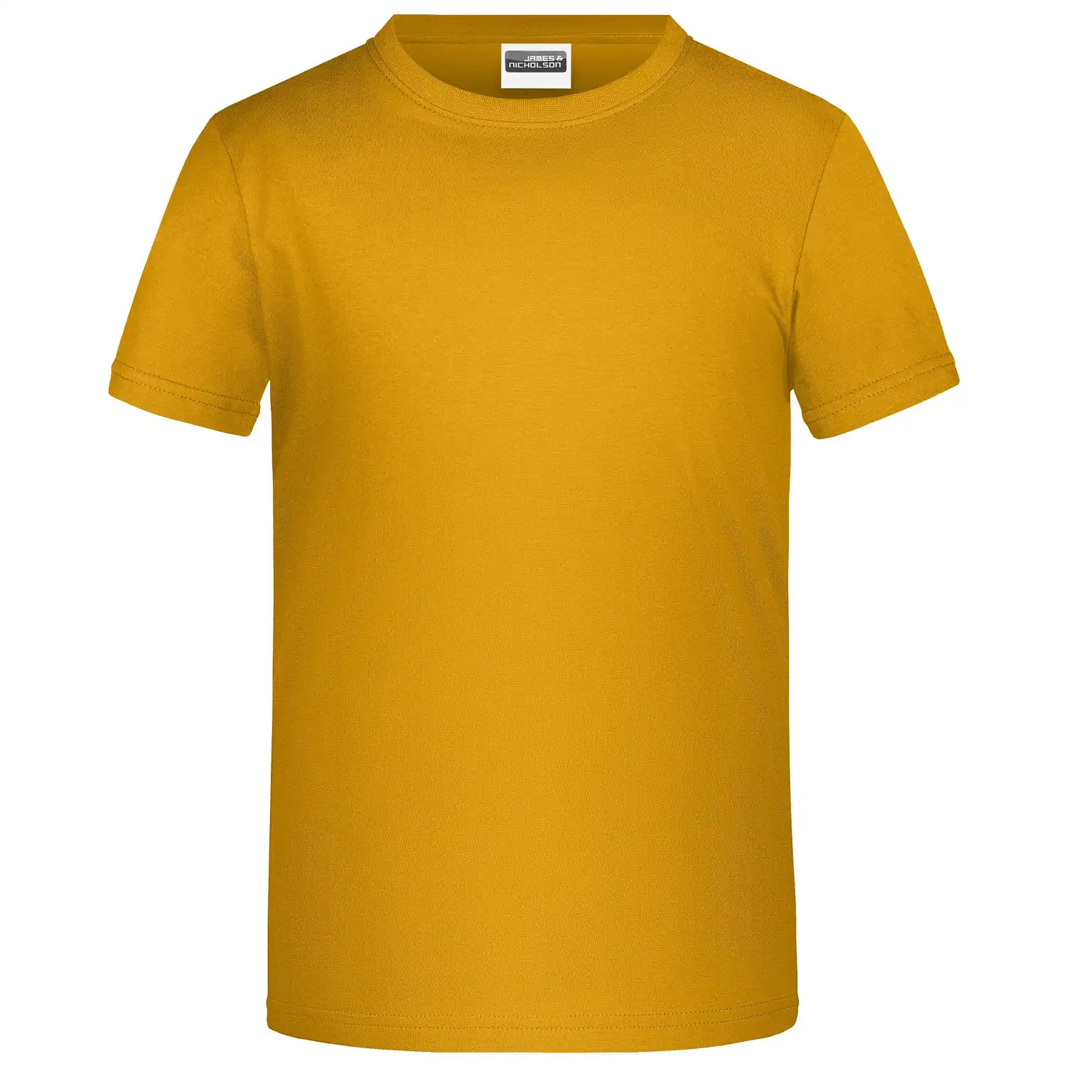 Kinder Basic T-Shirt Jungen "JN745" in gold-yellow, XS - Thumbnail 1