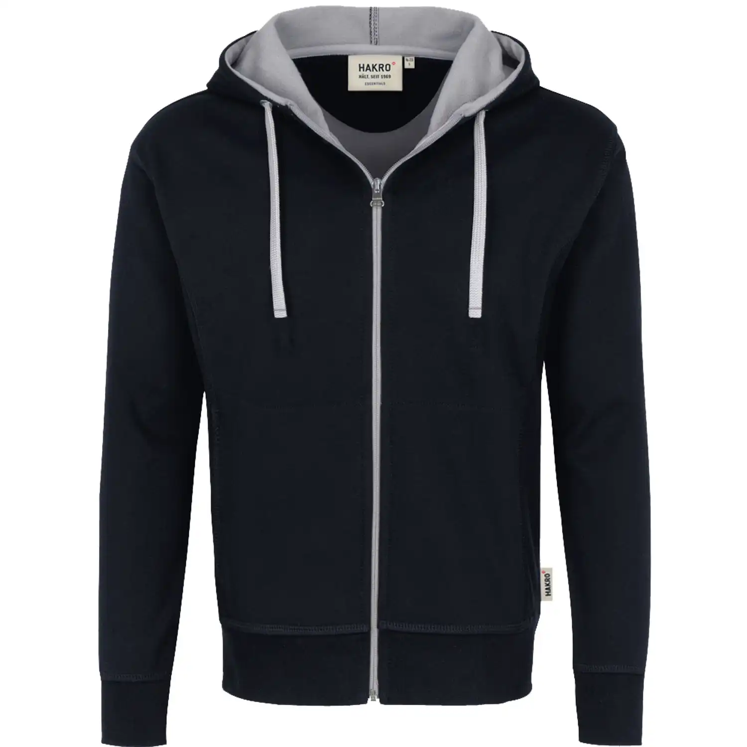 Kapuzen-Jacke Bonded 455 in schwarz/silber, L - Bild 1