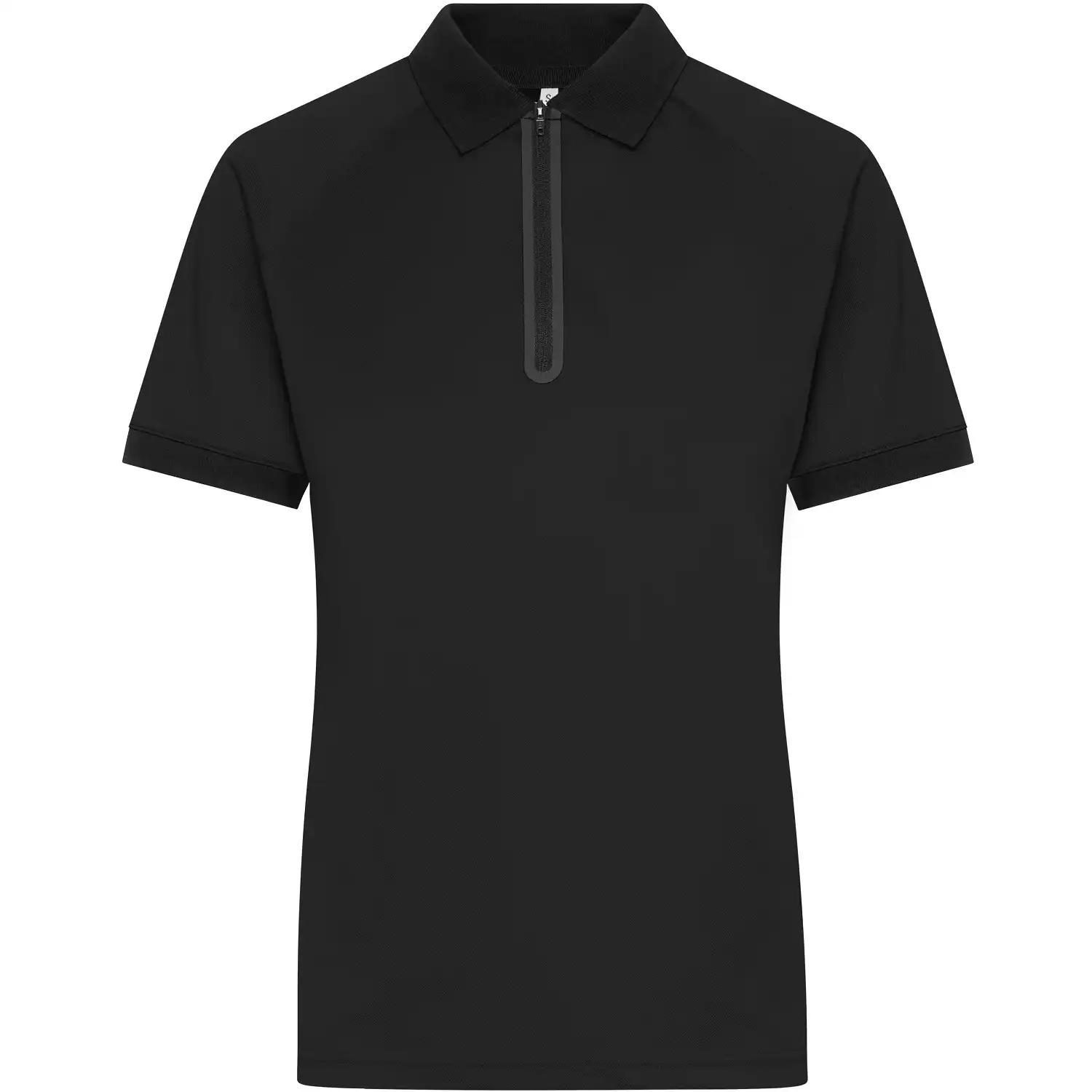 Damen Zip Polo-Shirt "JN1307" in black/black, L - Thumbnail 1