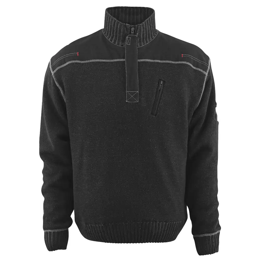 Strickpullover "NAXOS" Frontline in schwarz, XXL - Thumbnail 1