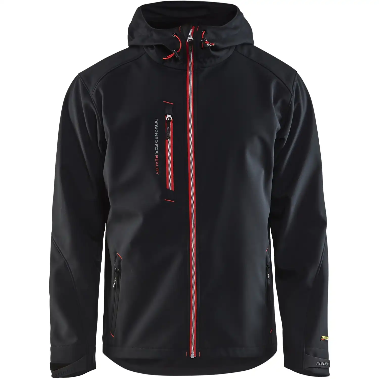 Softshelljacke "4949" in schwarz/rot, 3XL - Thumbnail 1