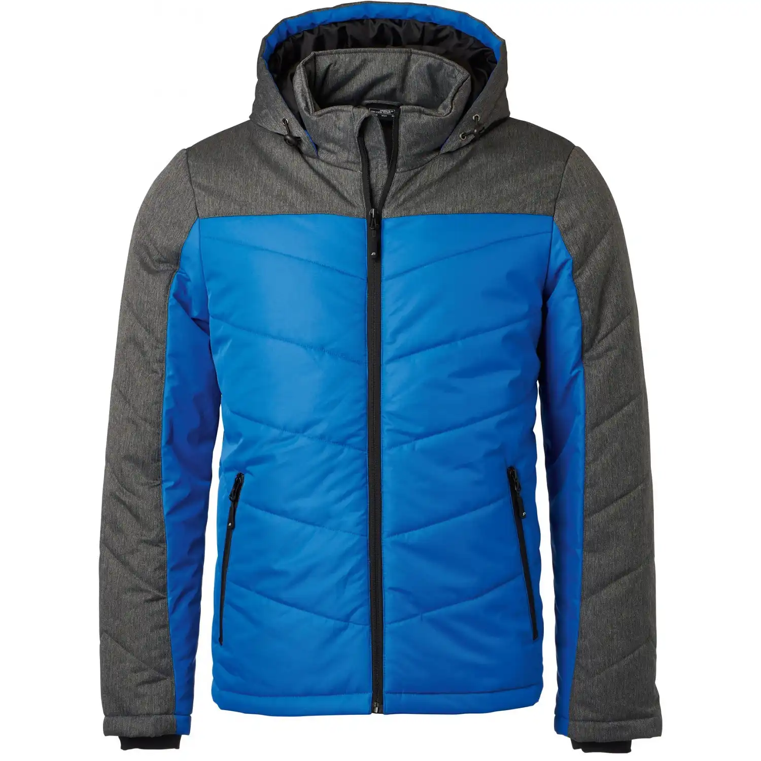 Kapuzen Winterjacke "JN1134"  in royal/anthracite-melange, XL - Bild 1