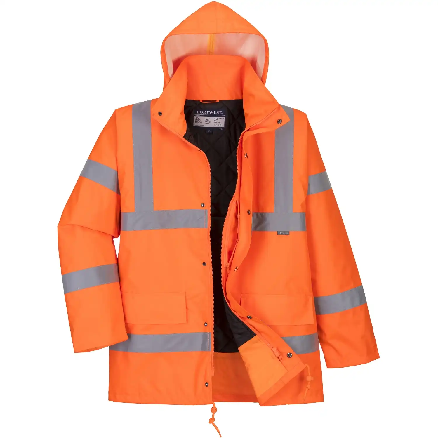 Warnschutz Winterjacke "RT34" Bahn orange in S - Thumbnail 1