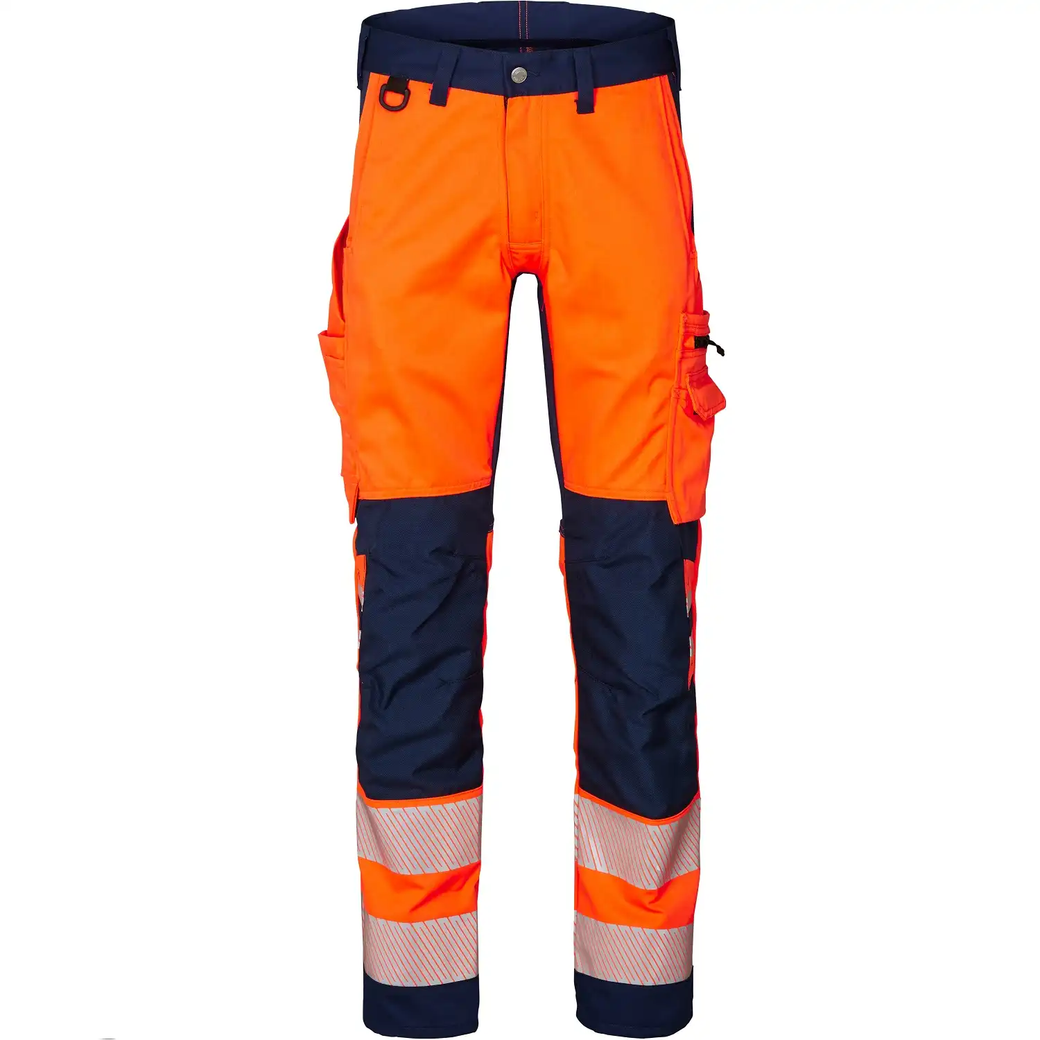Warnschutz Bundhose "130164" Stiby in orange/marine, C56 - Thumbnail 1
