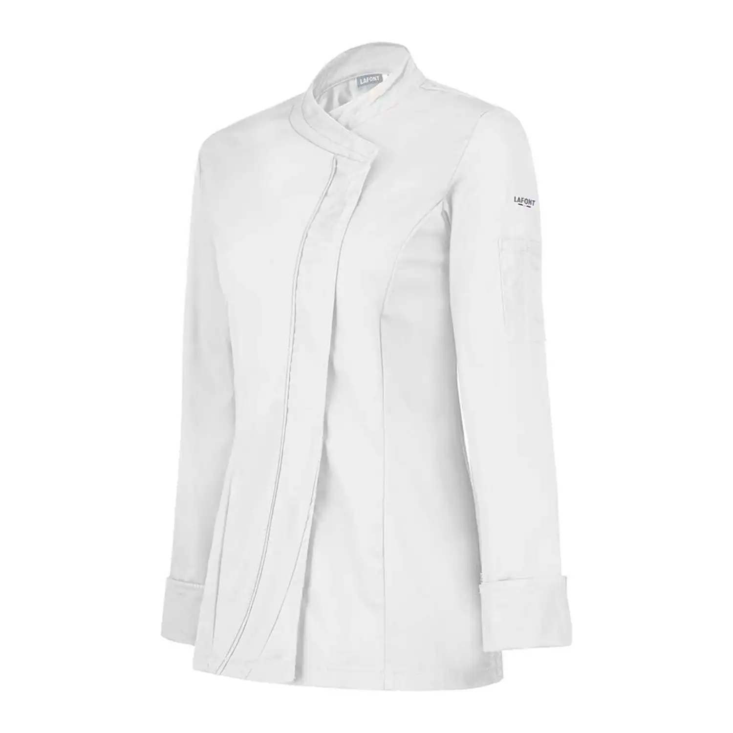 Damen Kochjacke "SAFFRON" in L, Weiß - Thumbnail 2