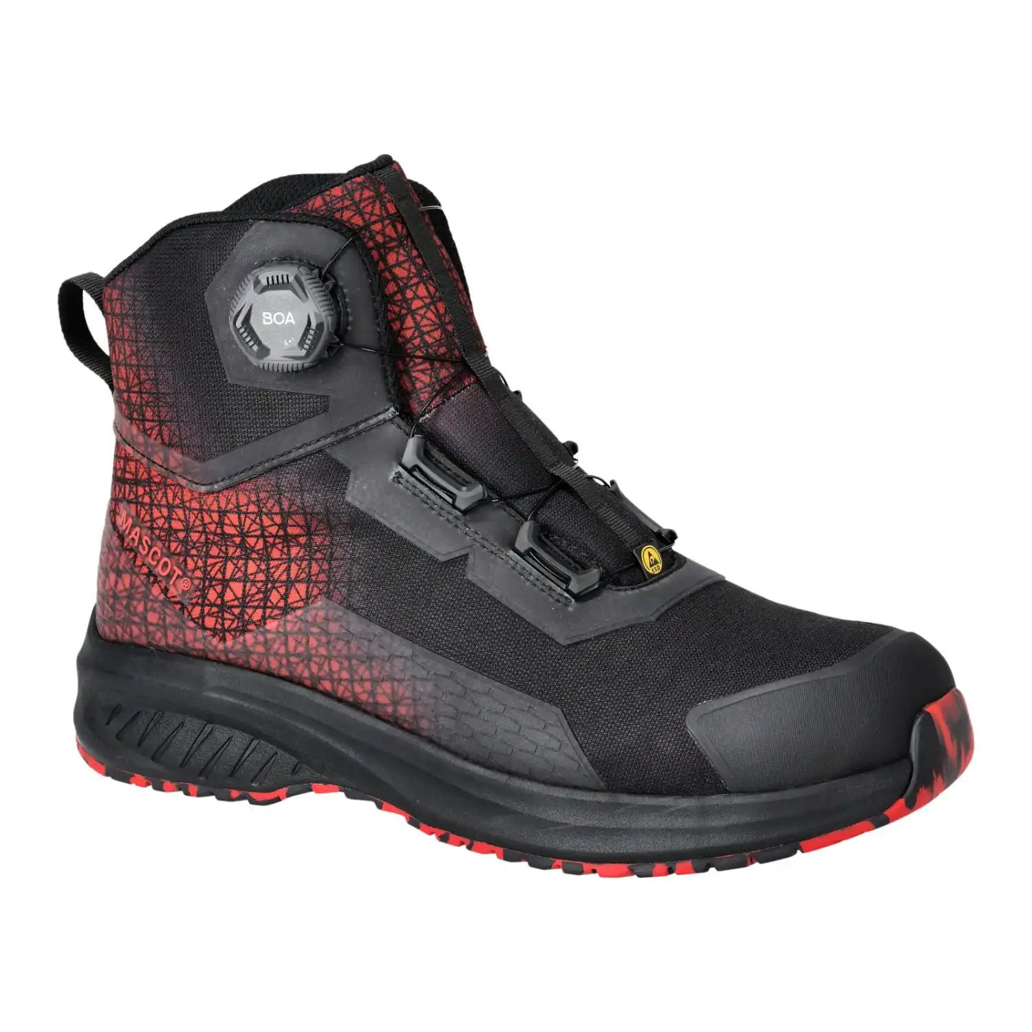 Sicherheitshochschuh S3S "ACCELERATE BOA® Fit System" Schwarz/Verkehrsrot in 45 - Thumbnail 2