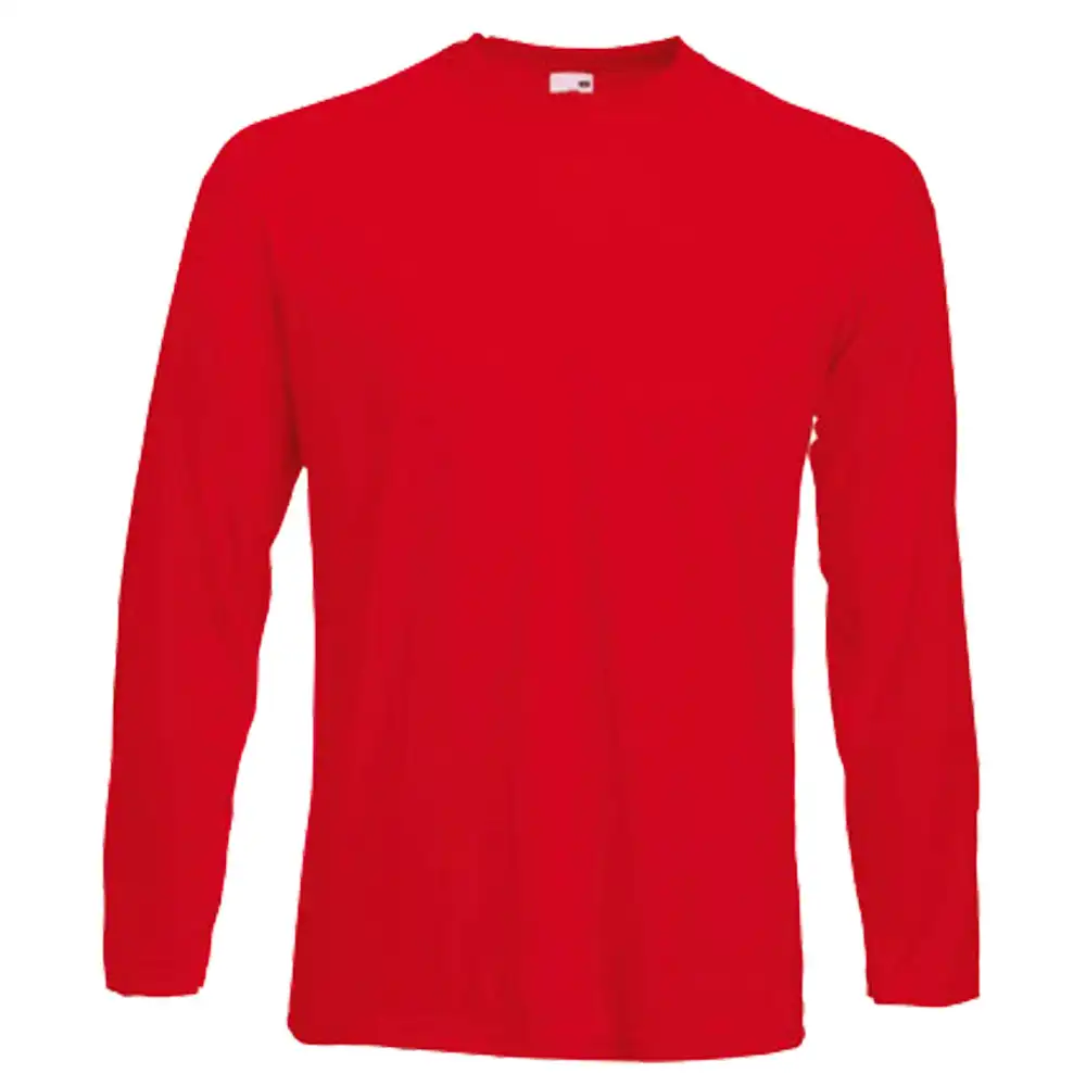 Langarmshirt "F240" 100% Baumwolle Valueweight in red, S - Bild 1