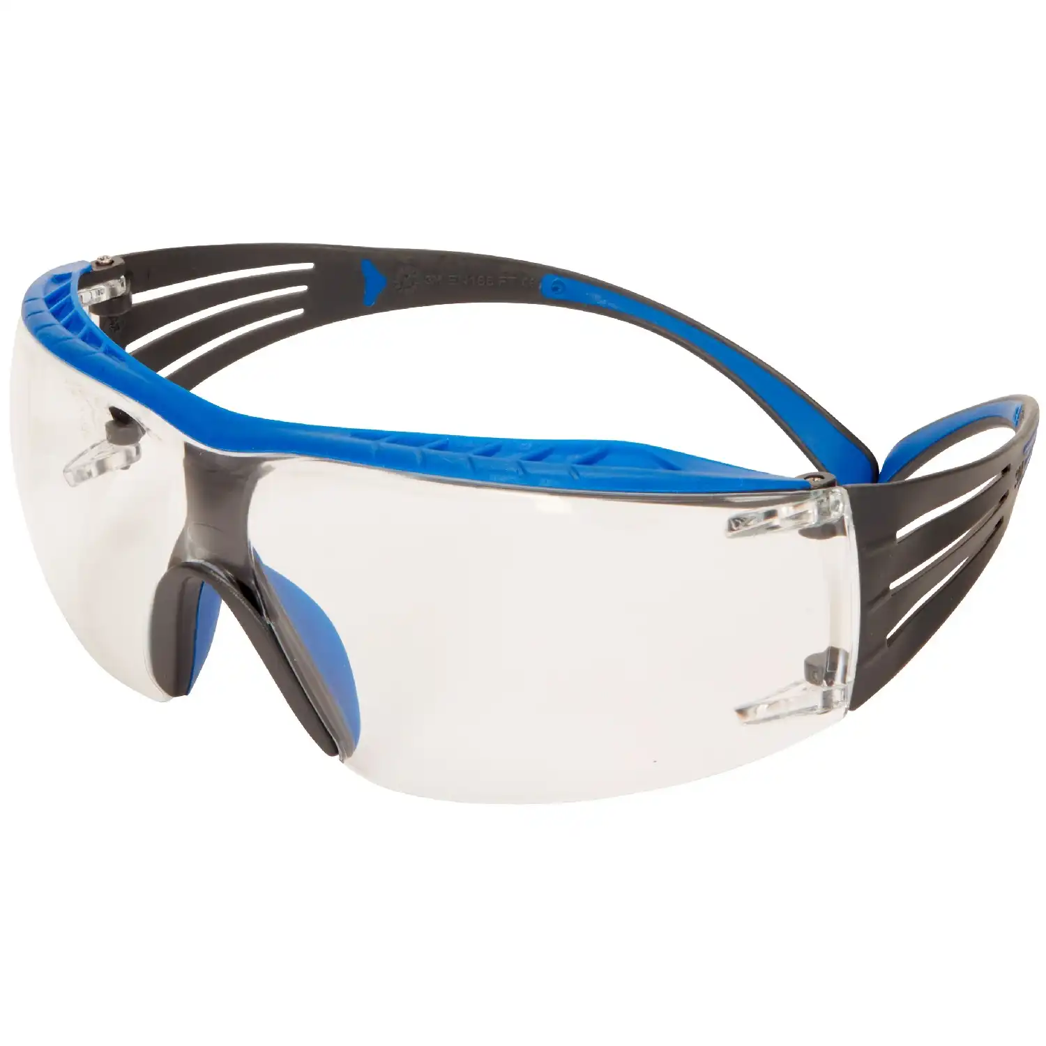 Schutzbrille SecureFit™ 400X, klar, Rahmen blau-grau, UV, AS, SGAF, mit Augenbrauenschutz - Bild 1