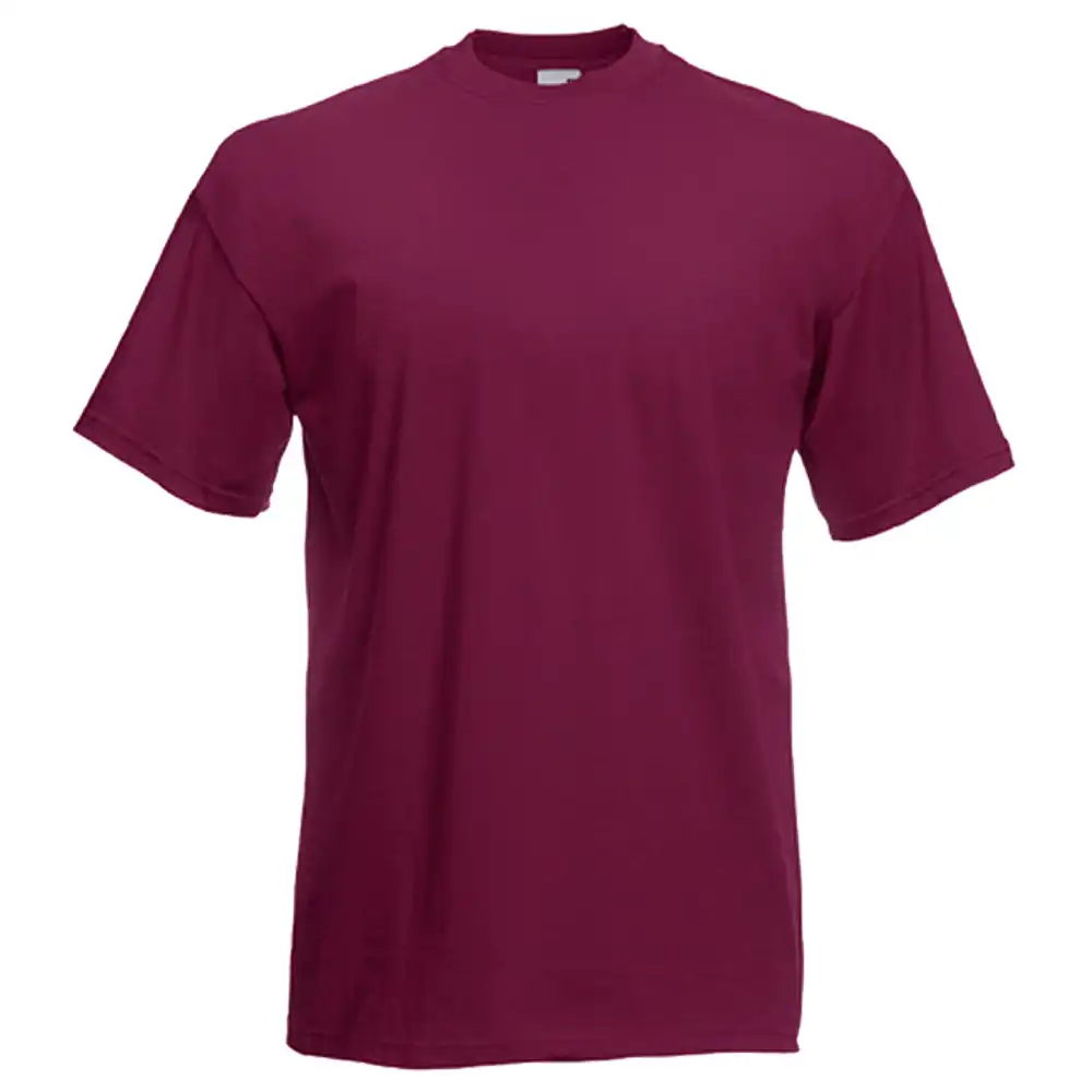 T-Shirt "F140" 100% Baumwolle Valueweight in burgundy, L - Bild 1