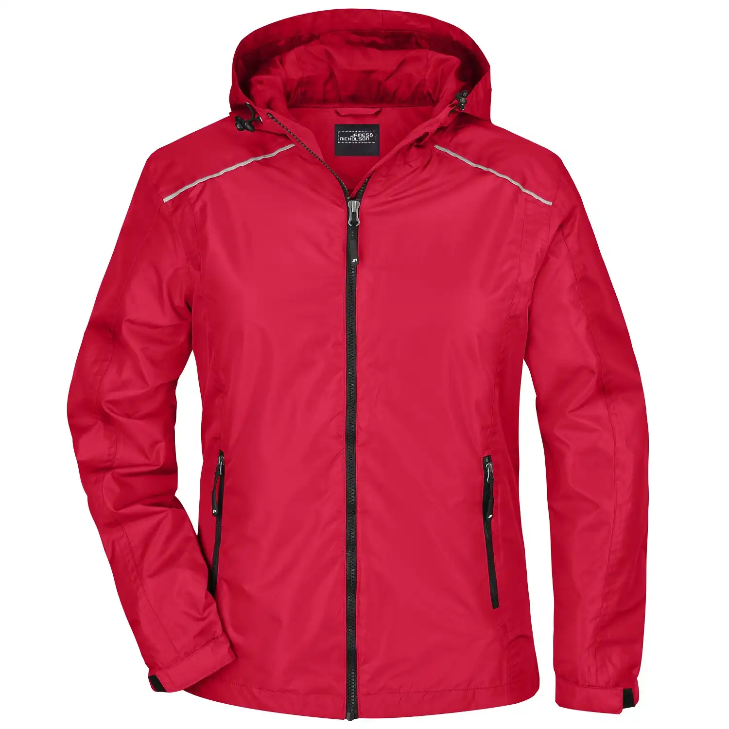 Damen Regenjacke "JN1117" in red/black, L - Thumbnail 1