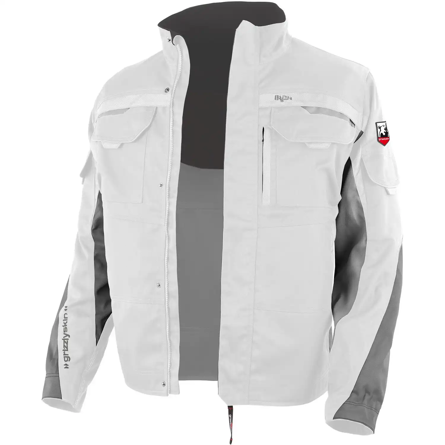 Bundjacke "IRON" in weiß/grau, 6XL - Thumbnail 1