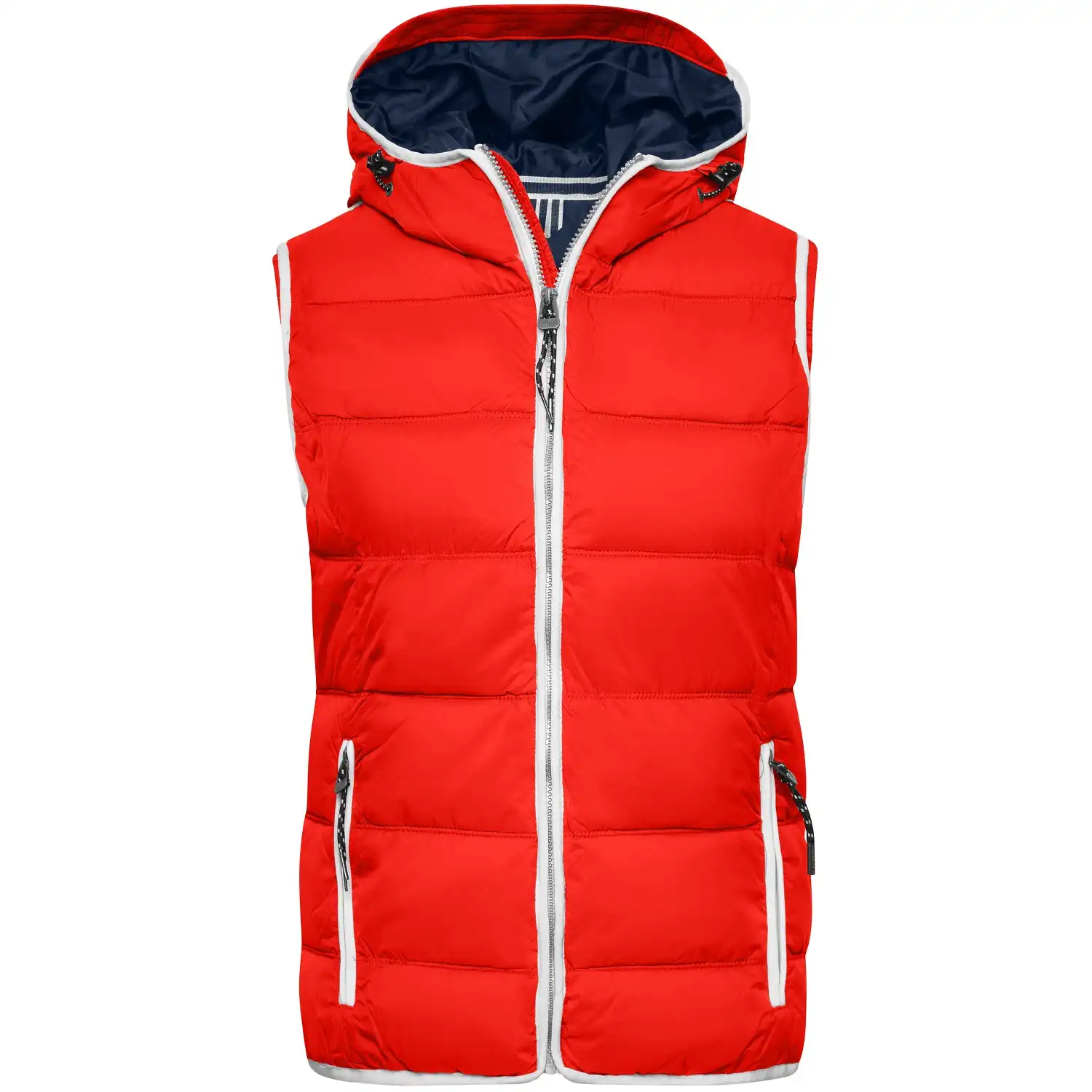 Damen Maritime Weste "JN1075" in red/white, L - Thumbnail 1