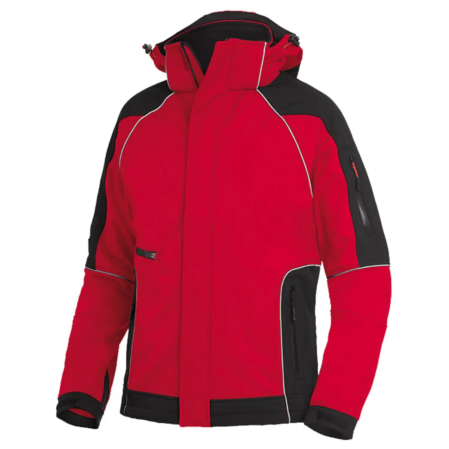 Softshelljacke "WALTER" in rot/schwarz, XL - Thumbnail 1
