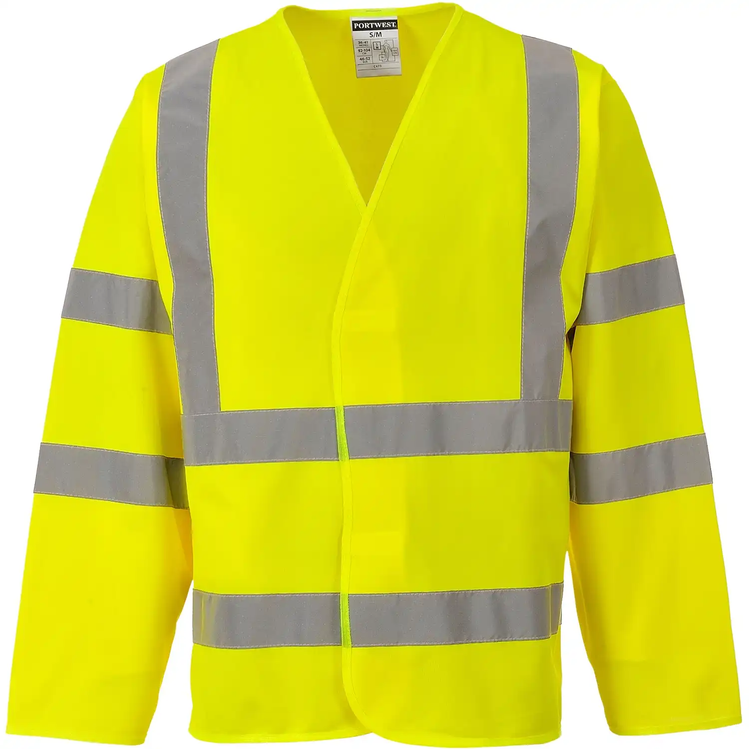 Warnweste langarm "C473" Kl. 3 in gelb, L/XL - Bild 1